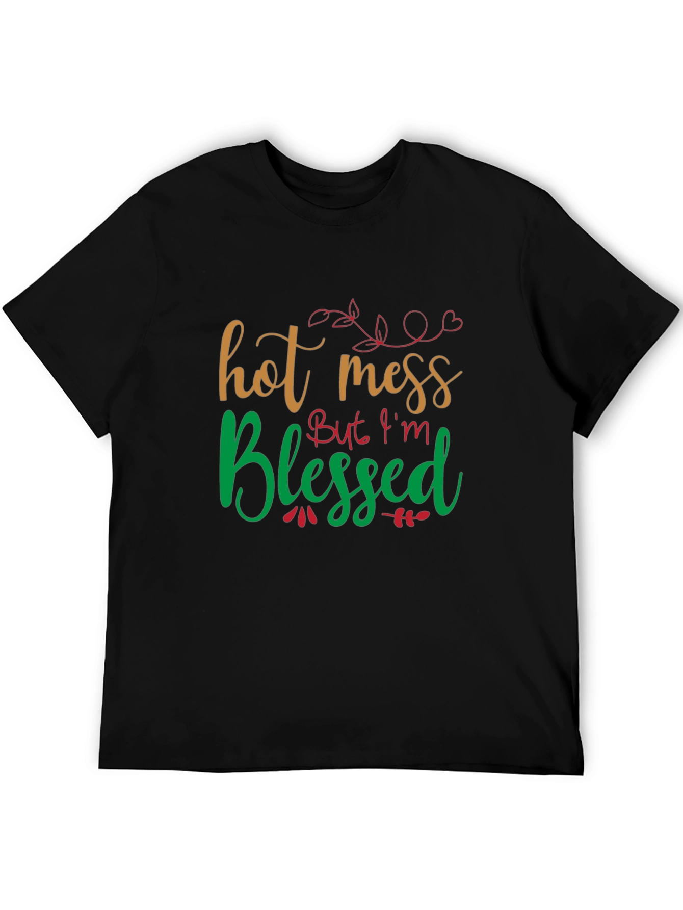 Black Hot Mess But I'm Blessed T-Shirt view 5