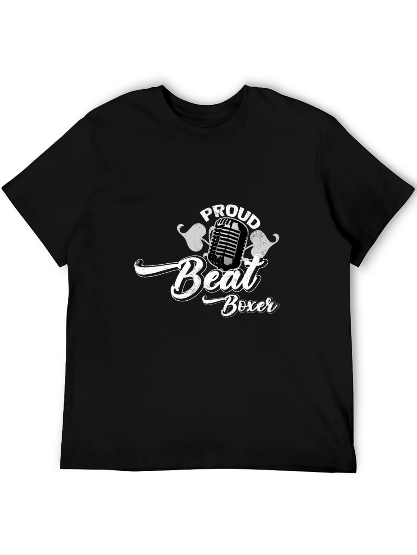 Black Proud Beat Boxer Black T-Shirt - Music Lover Tee view 5