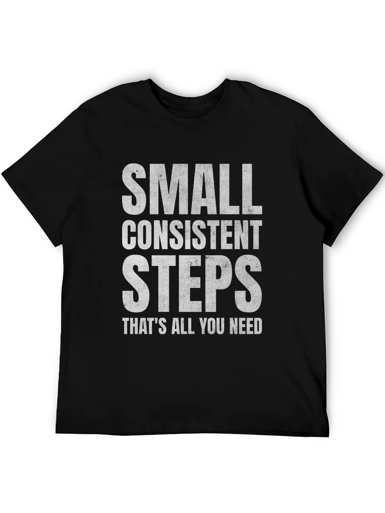 Black Small Consistent Steps Graphic Tee view 5