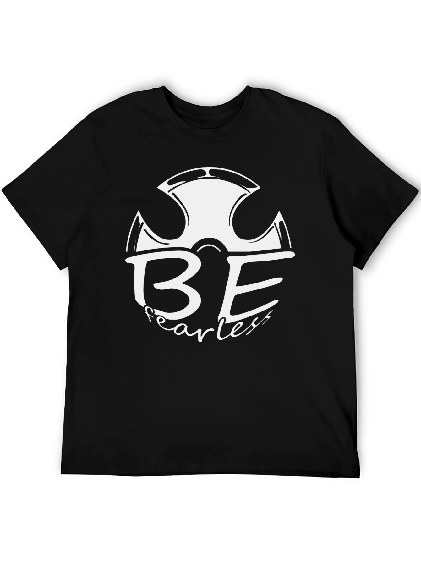 Black Be Fearless Graphic T-Shirt - Classic Black Tee view 5