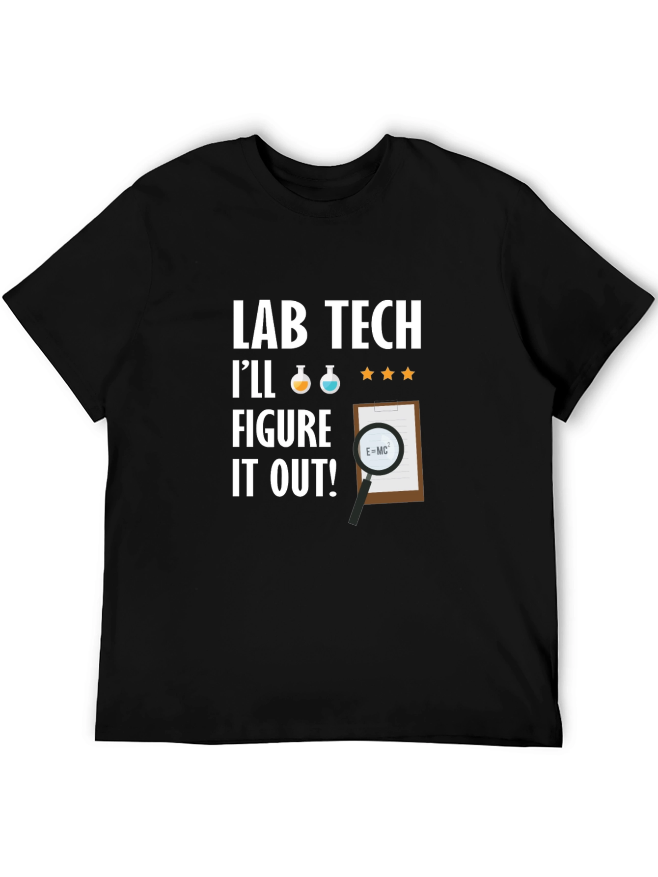 Black Lab Tech I'll Figure it Out! T-Shirt view 5
