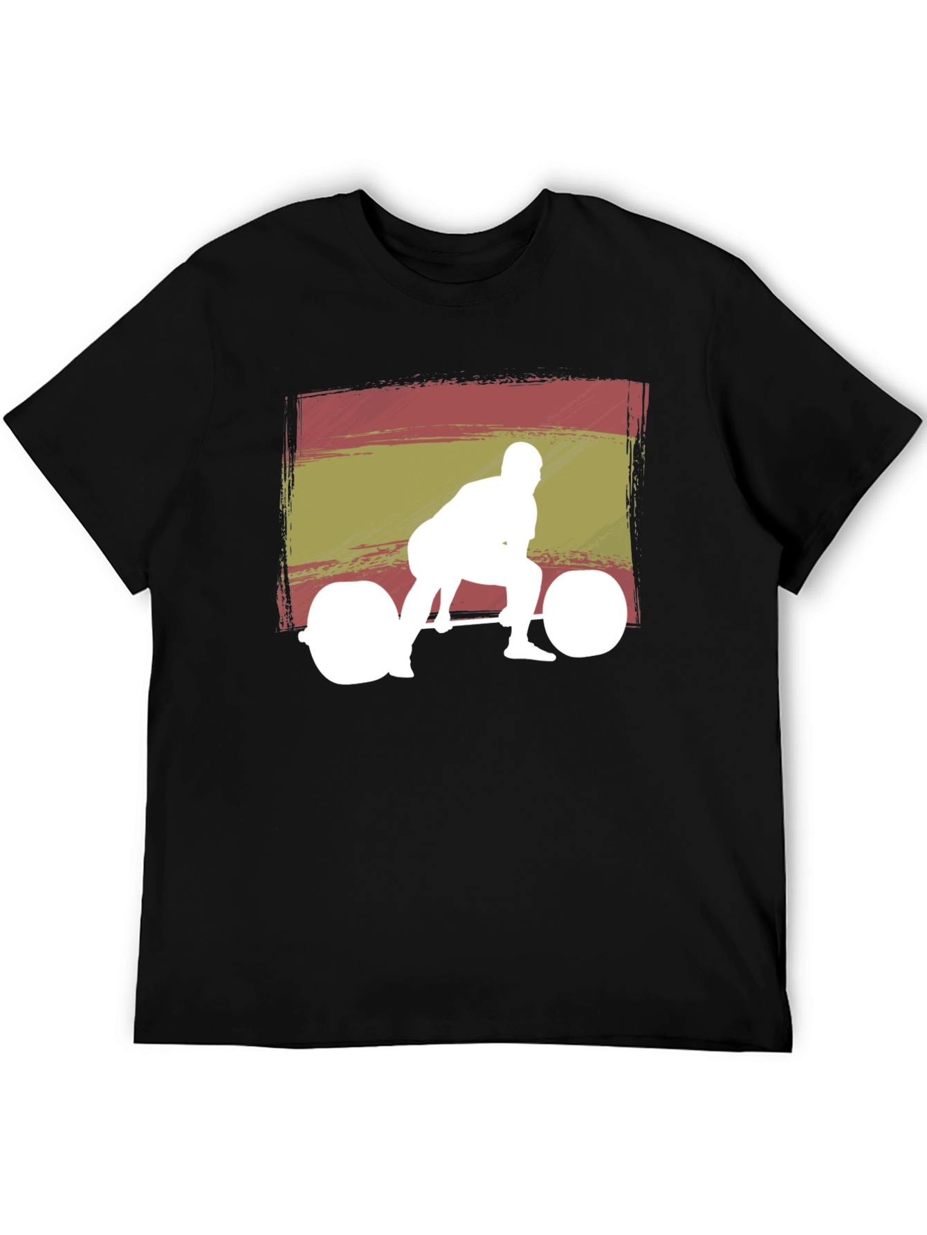 Black Spanish Flag Weightlifter Graphic Tee view 5