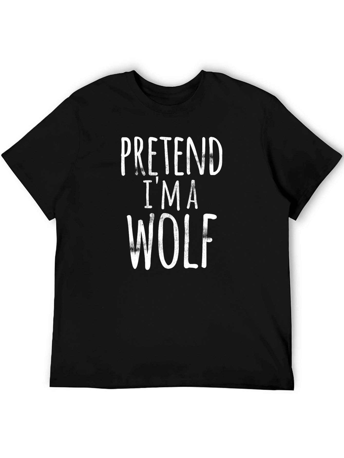 Black Pretend I'm a Wolf Black T-Shirt view 5