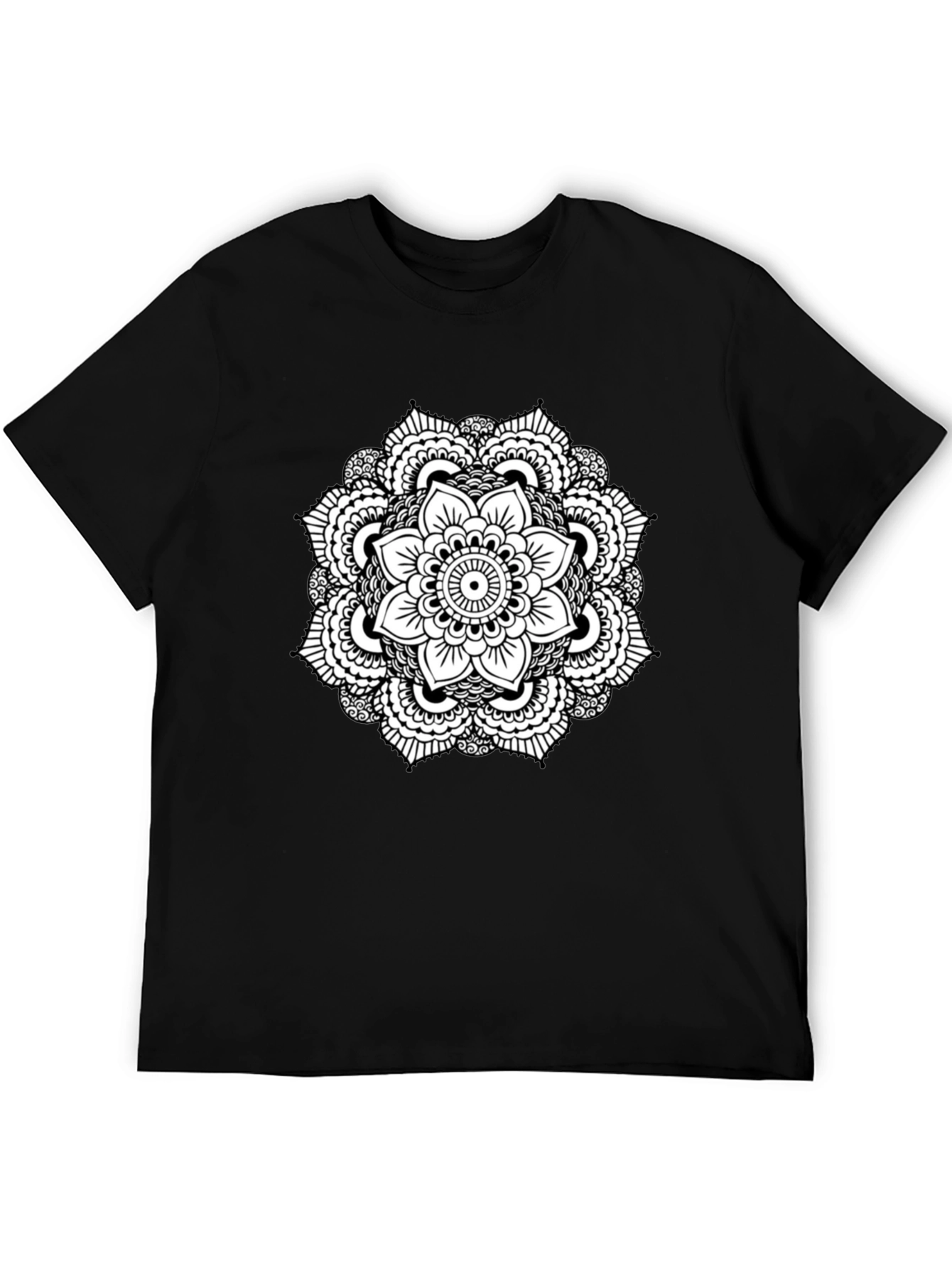 Black Black Mandala Graphic Tee view 5