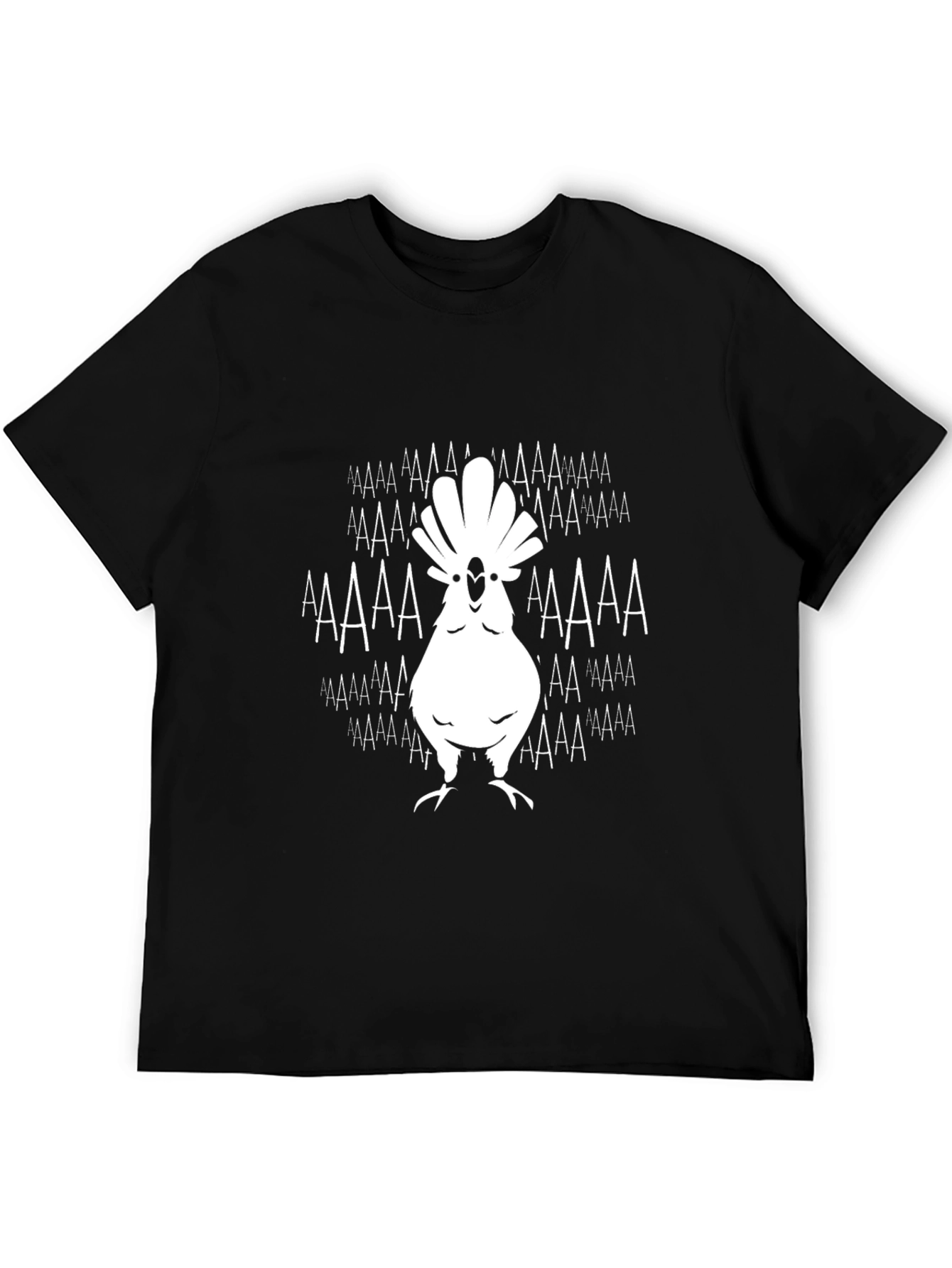 Black Cockatoo "AAAAAA" Graphic Print T-Shirt view 5