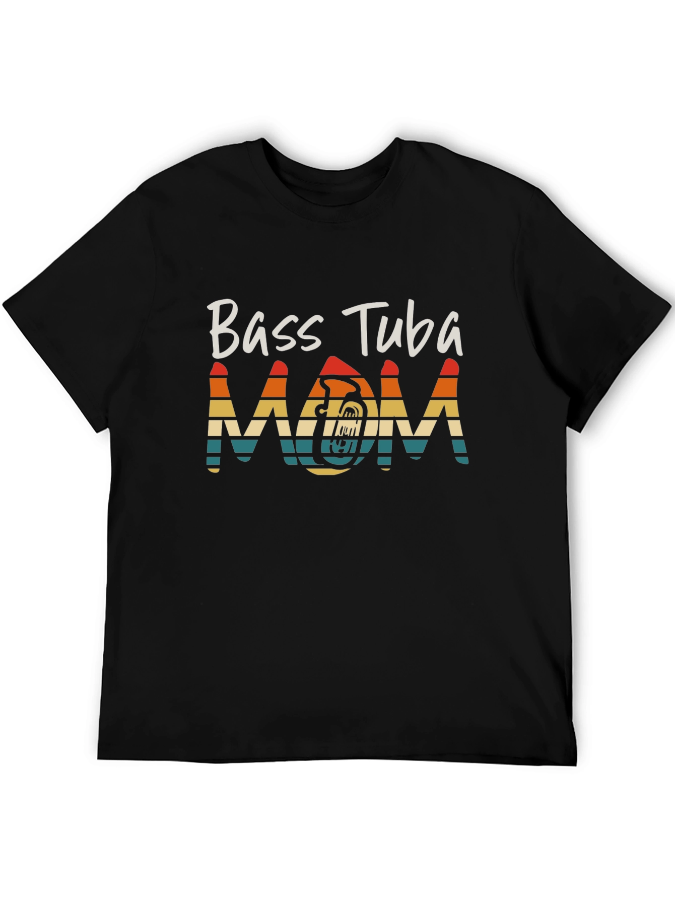 Black Bass Tuba Mom Graphic Tee - Music Lover Shirt view 5