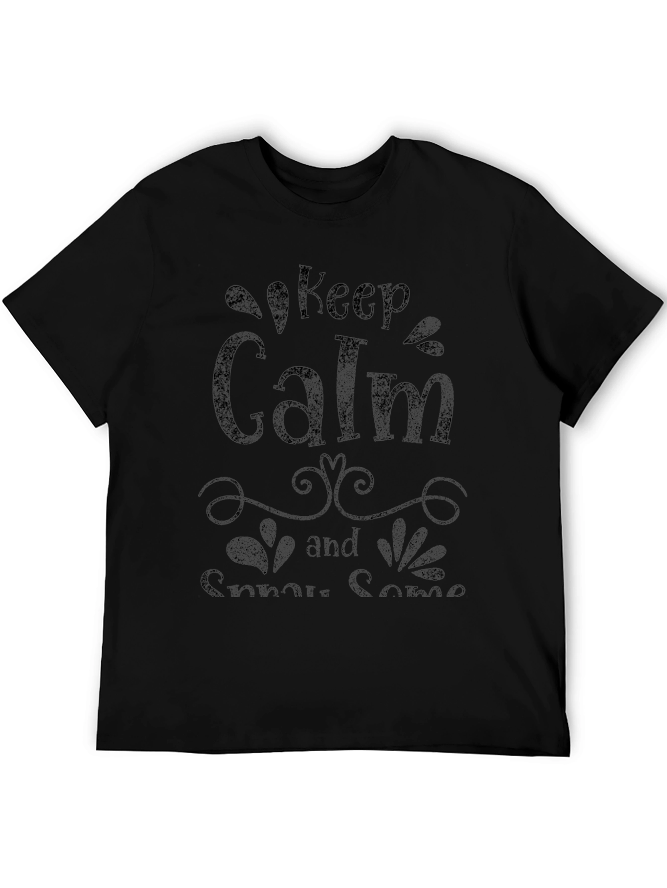 Black Keep Calm and Snuggle Some Black Tee view 5