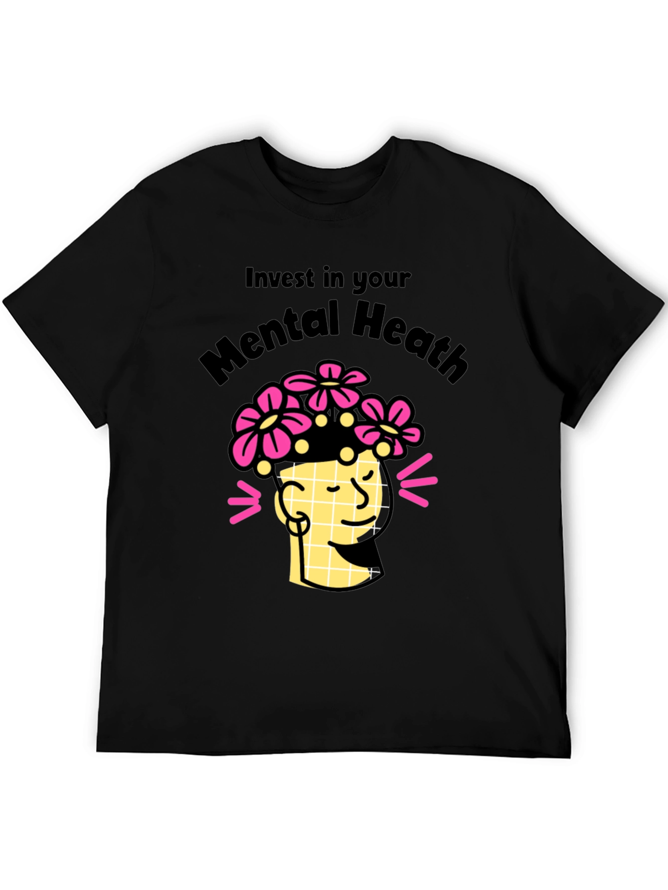 Black Invest in Your Mental Health T-Shirt view 5