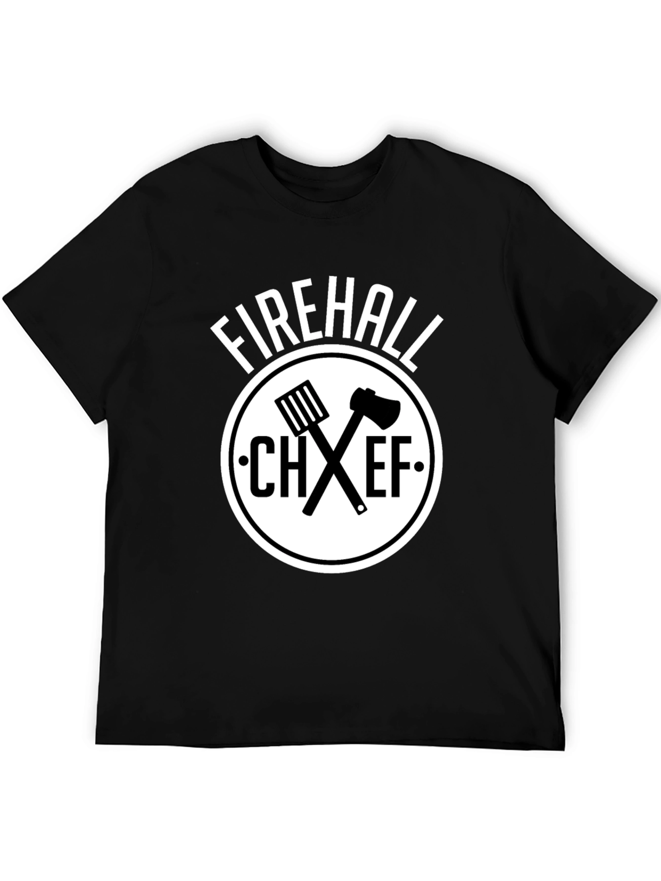 Black Firehall Chef BBQ T-Shirt - Grill Master Apparel view 5