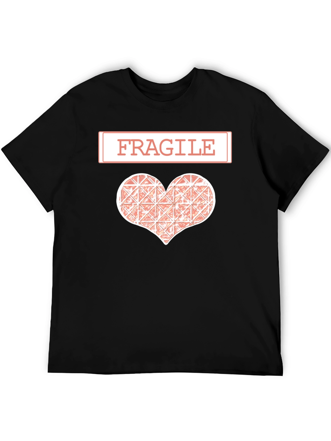 Black Fragile Heart Graphic Tee - Express Yourself! view 5
