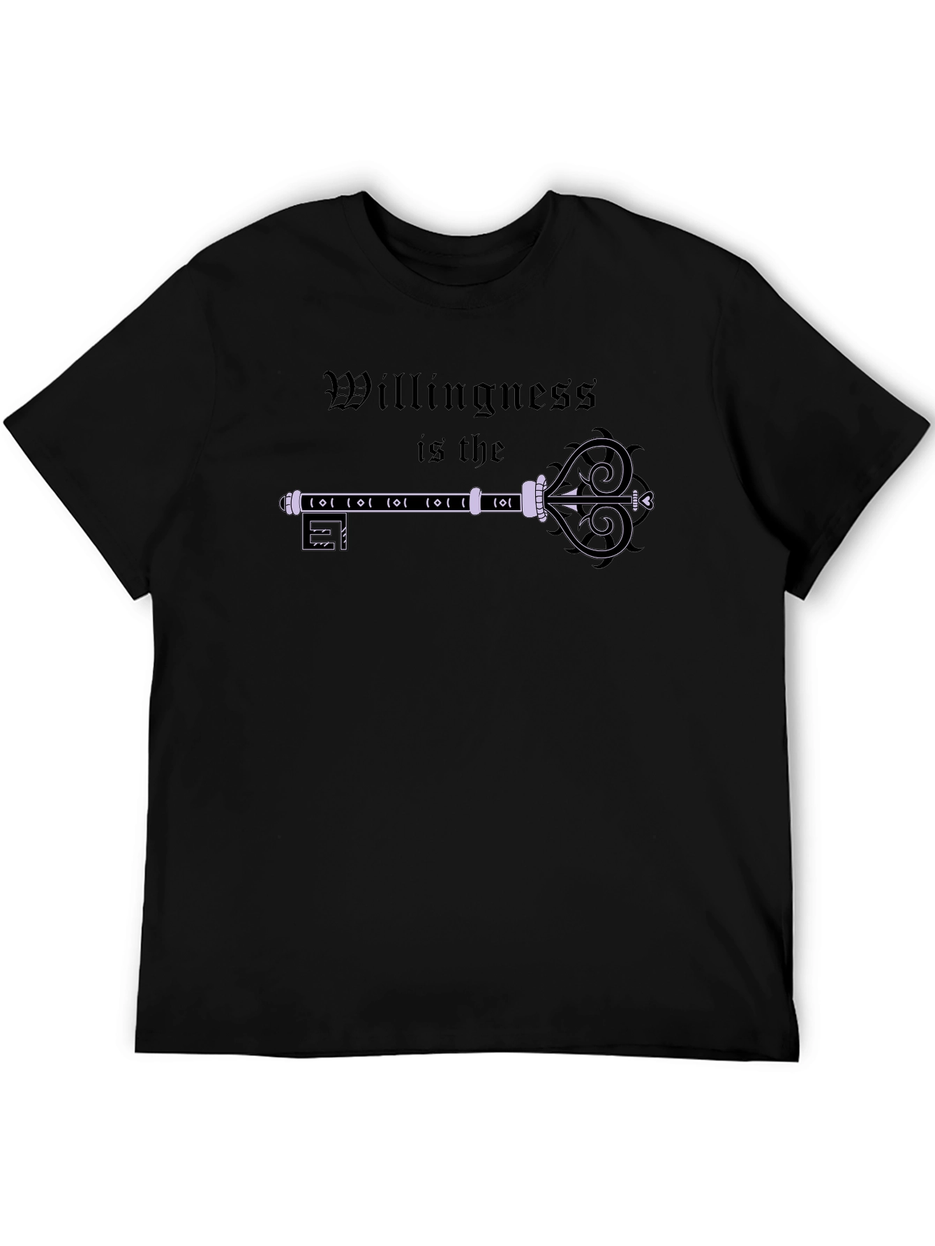 Black Willingness is Key Graphic T-Shirt view 5