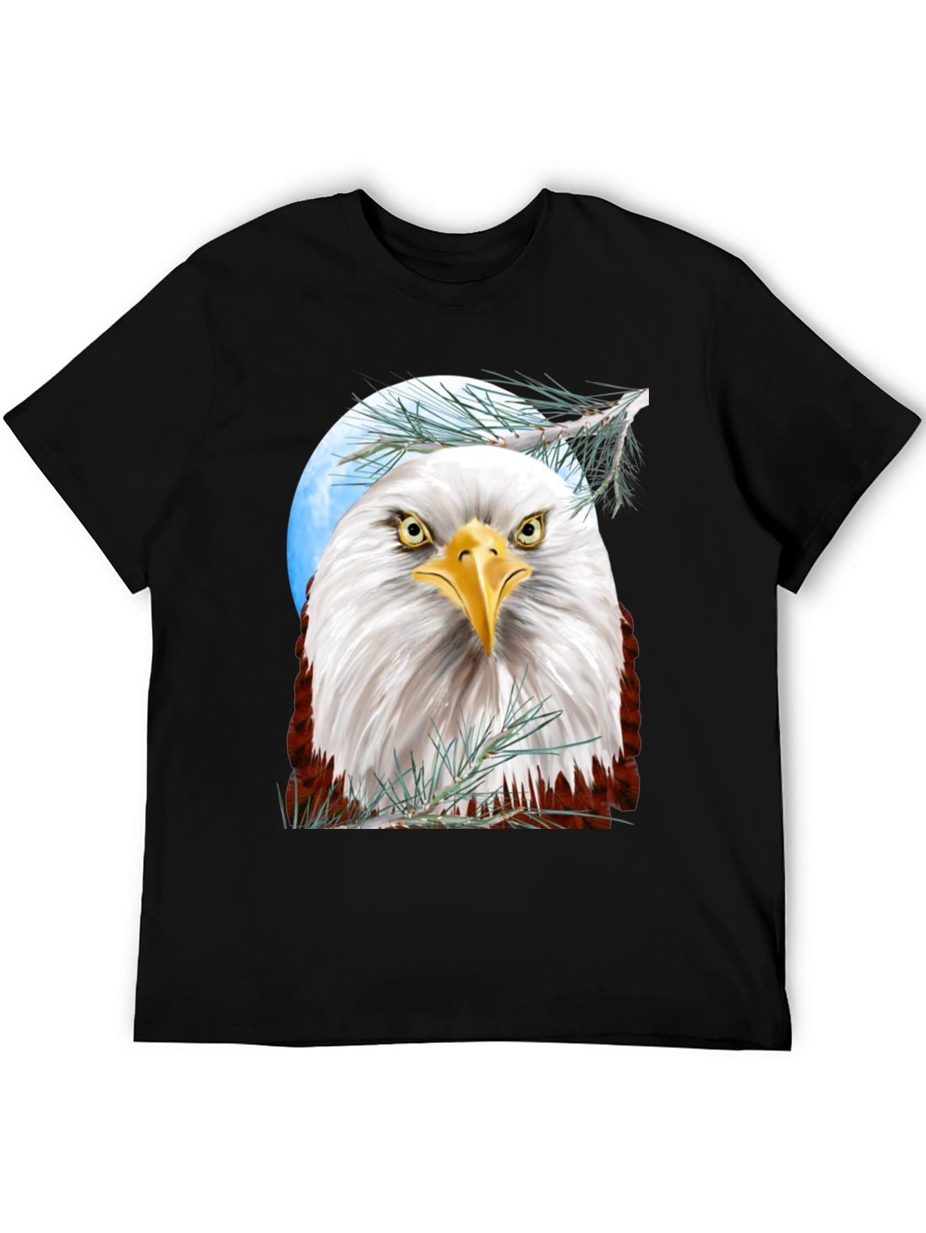Black Bald Eagle Graphic T-Shirt - Patriotic Design view 5