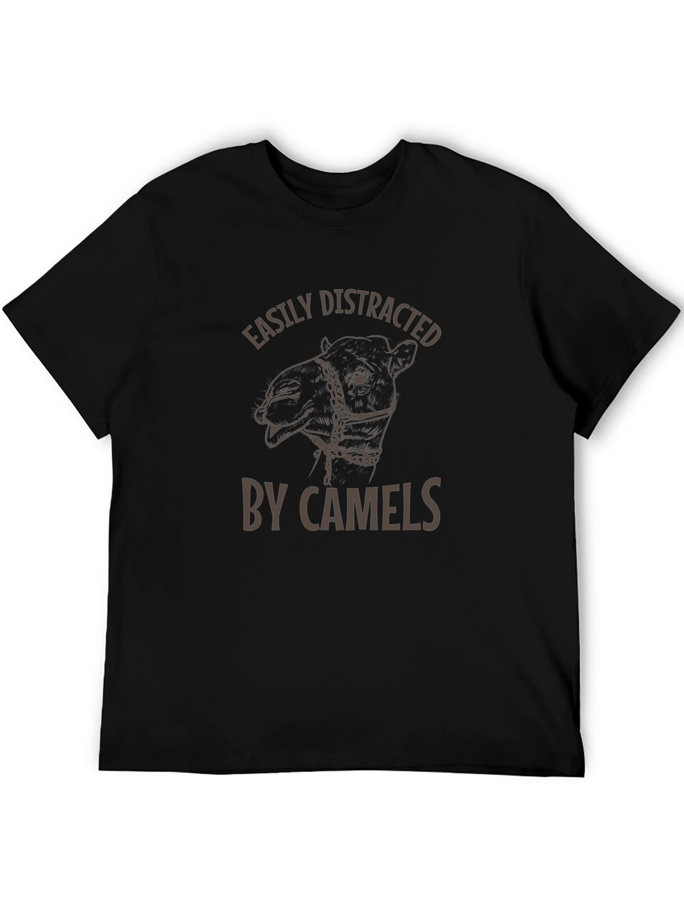 Black Easily Distracted By Camels T-Shirt view 5