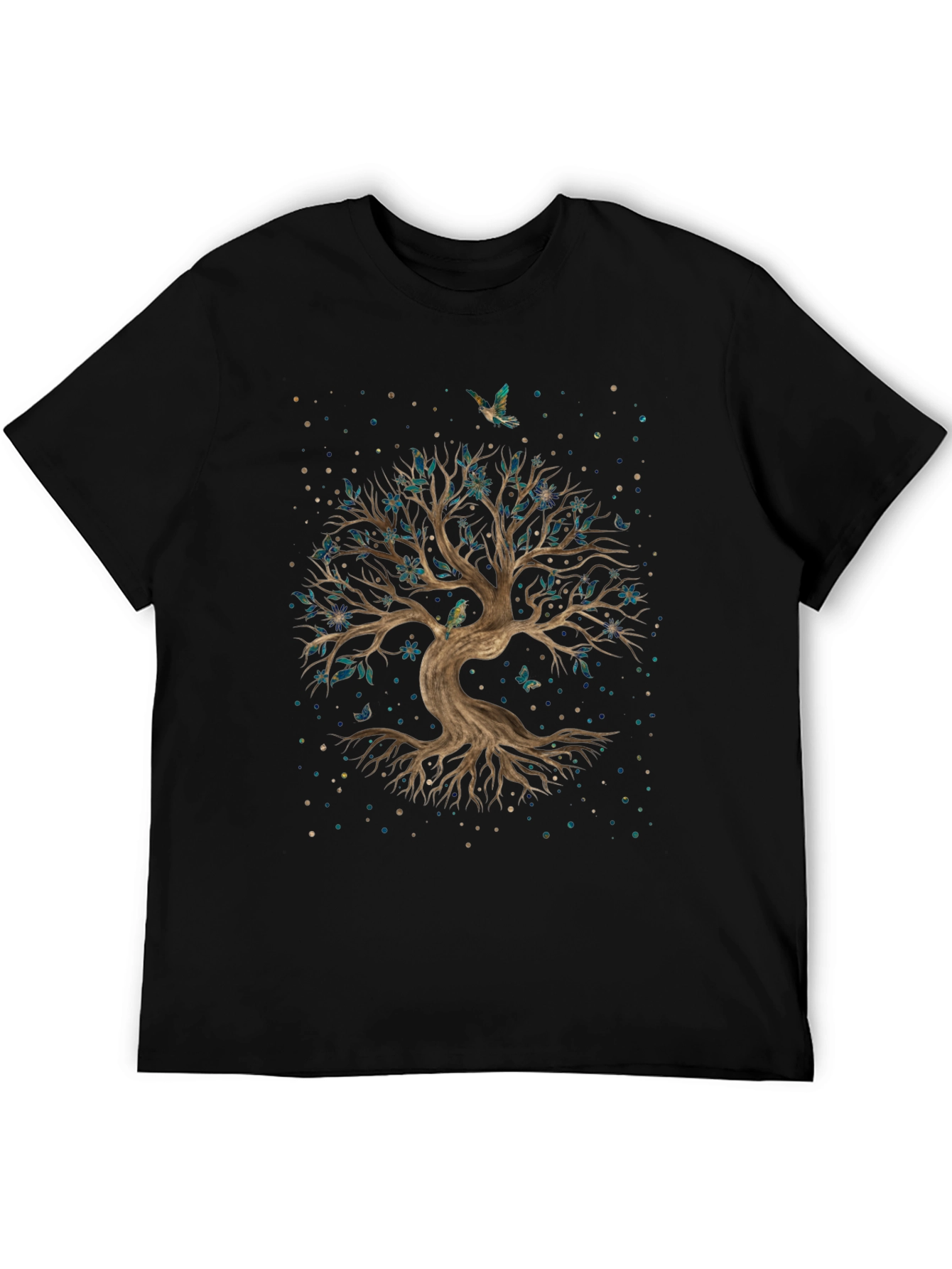 Black Enchanted Tree Graphic Tee - Nature Inspired Design view 5