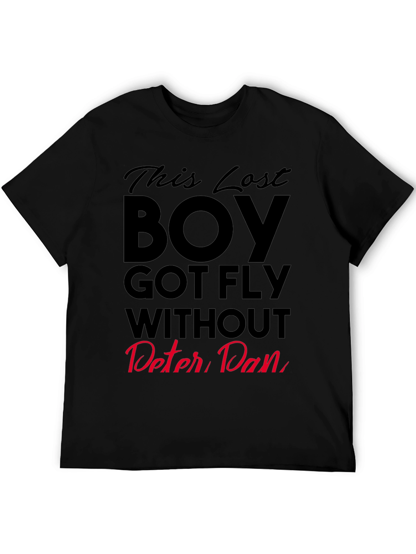 Black This Lost Boy Got Fly T-Shirt - Peter Pan Inspired view 5