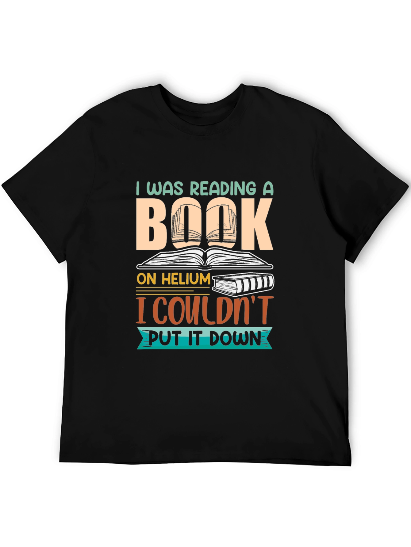 Black Funny Book Lover T-Shirt - Couldn't Put It Down! view 5