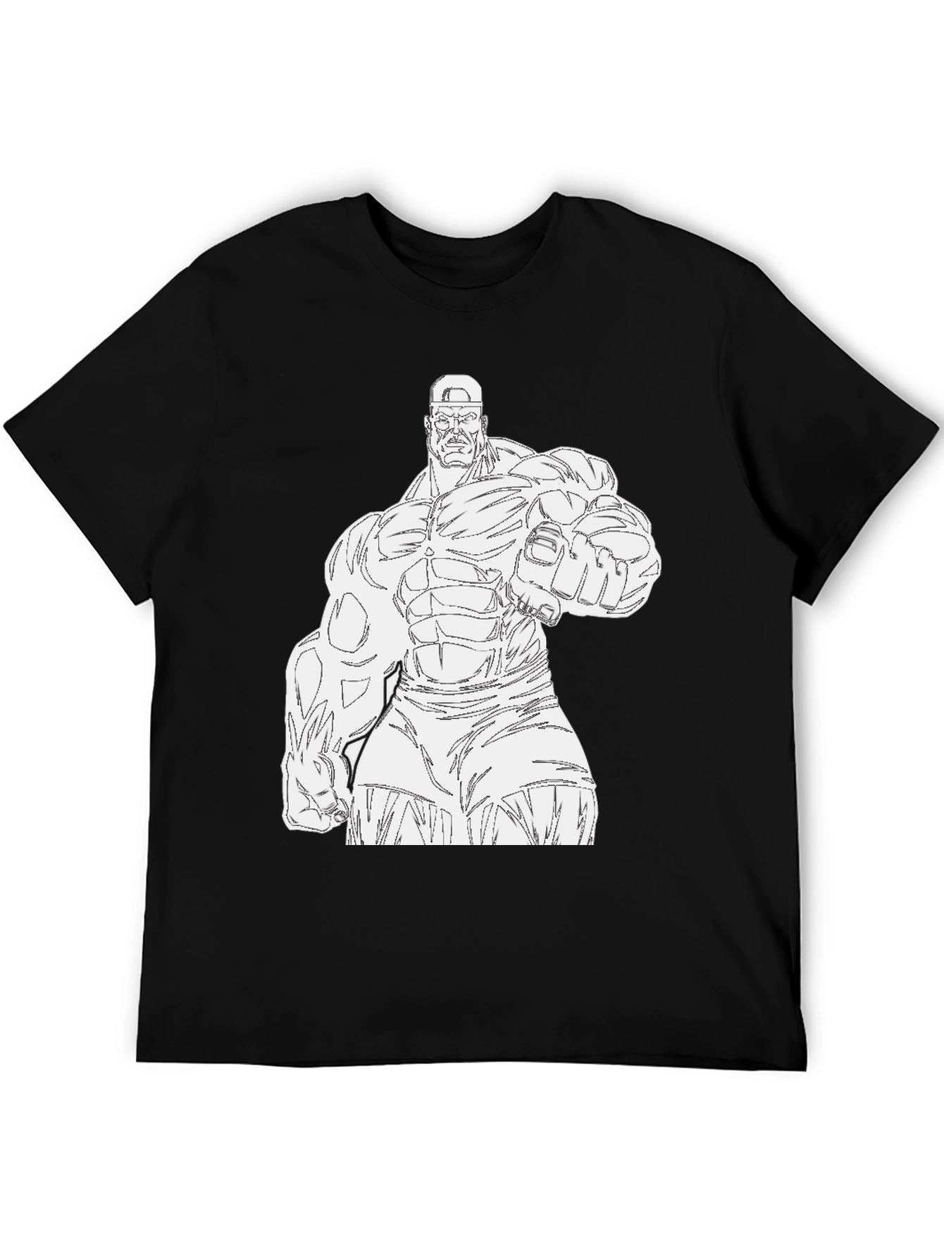 Black Hulk Graphic Tee - Black Cotton T-Shirt view 5