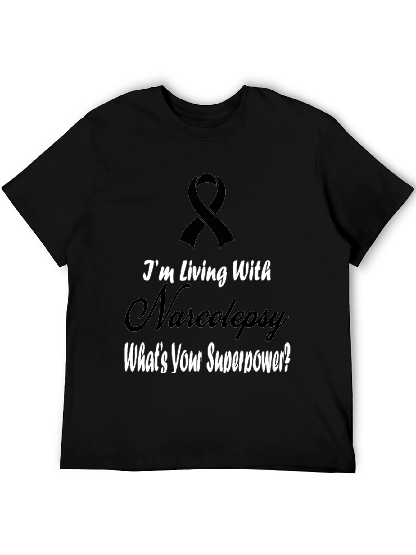 Black Narcolepsy Awareness T-Shirt - What's Your Superpower? view 5