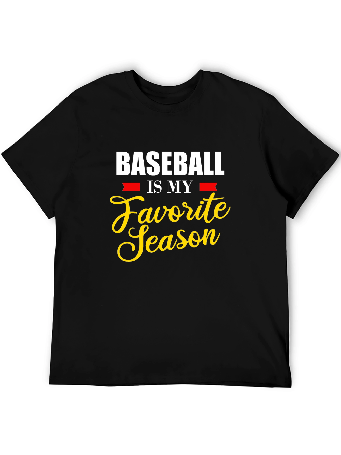 Black Baseball Is My Favorite Season Graphic Tee view 5