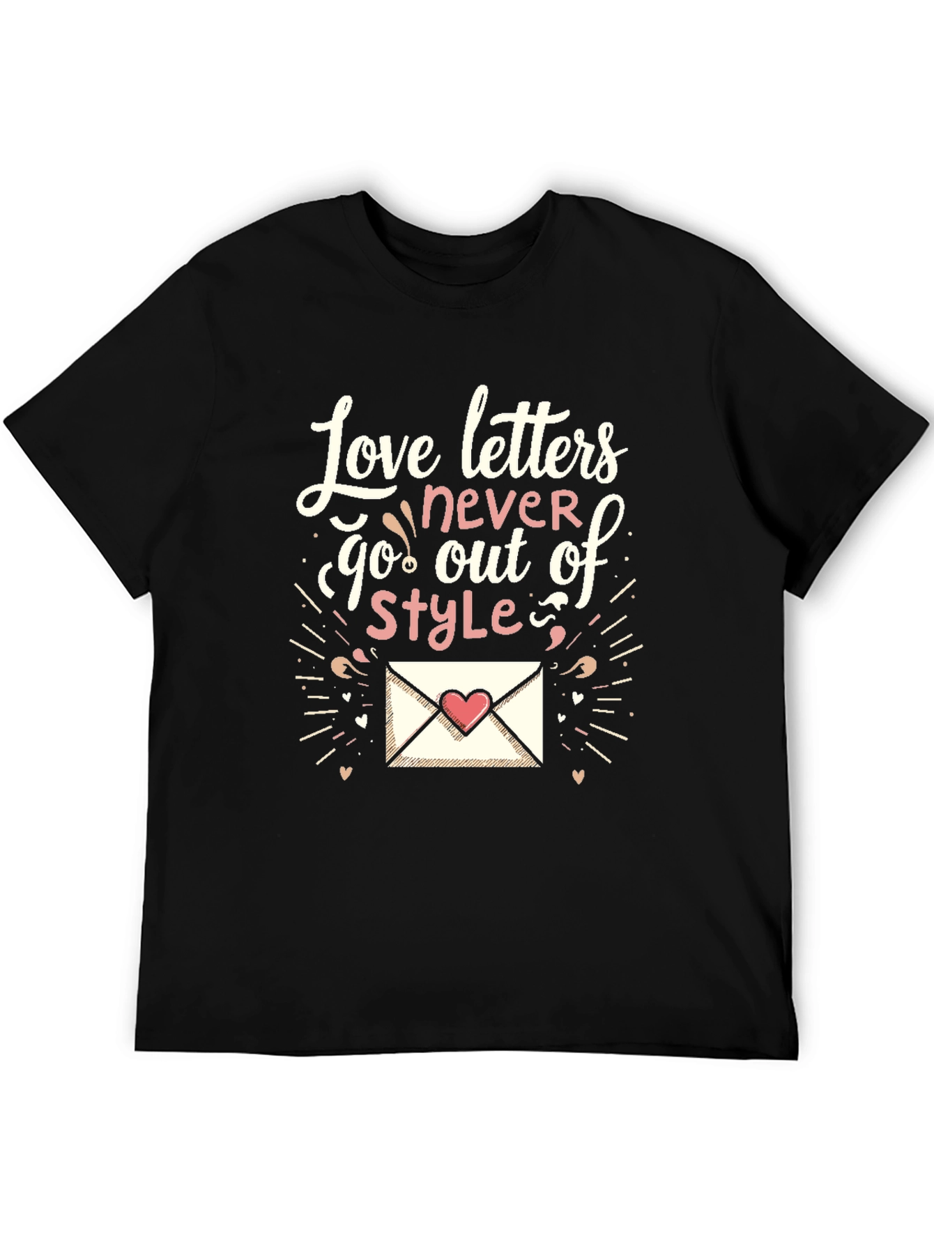 Black Love Letters T-Shirt - Never Out of Style view 5