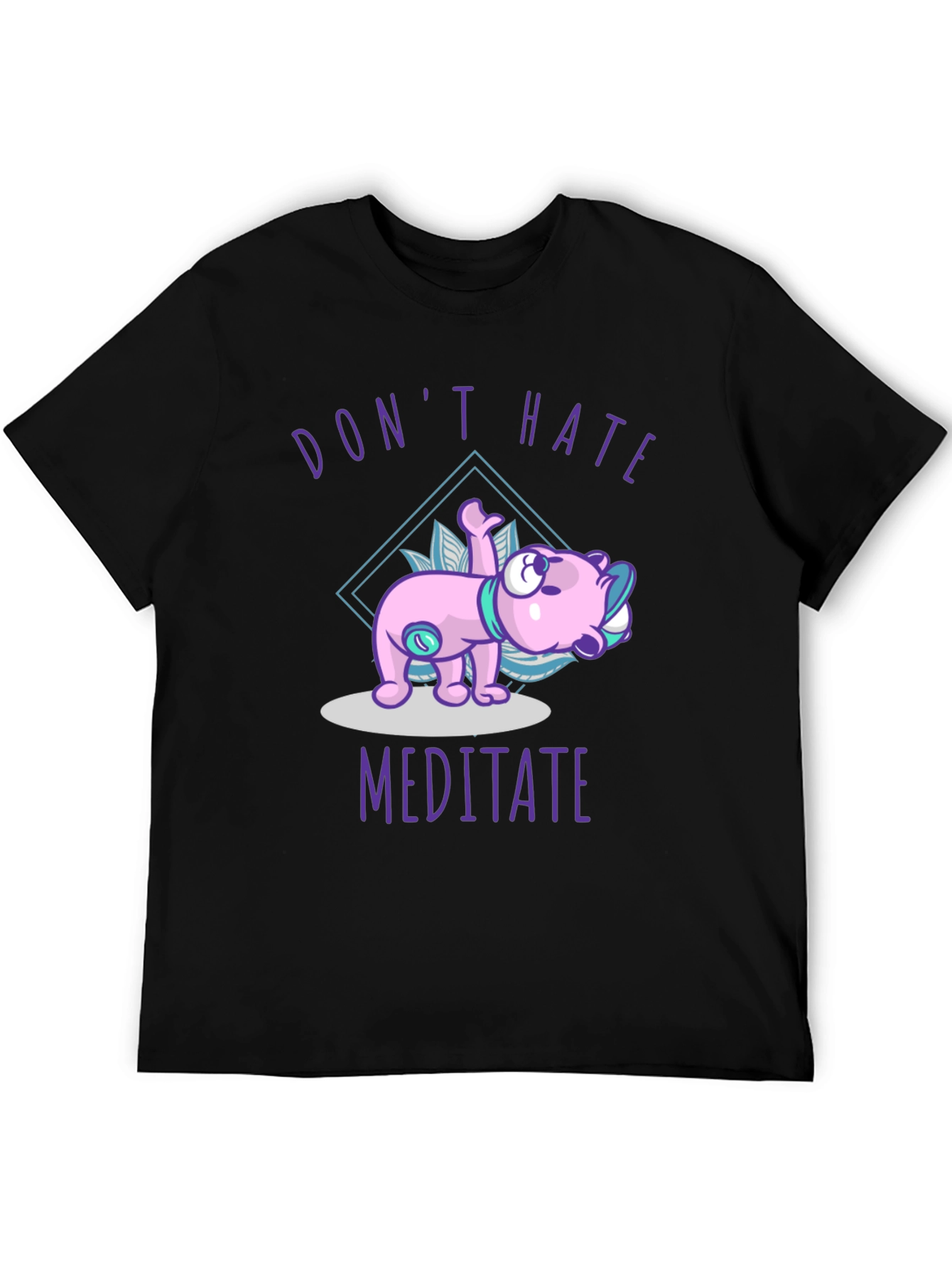 Black Don't Hate Meditate T-Shirt view 5