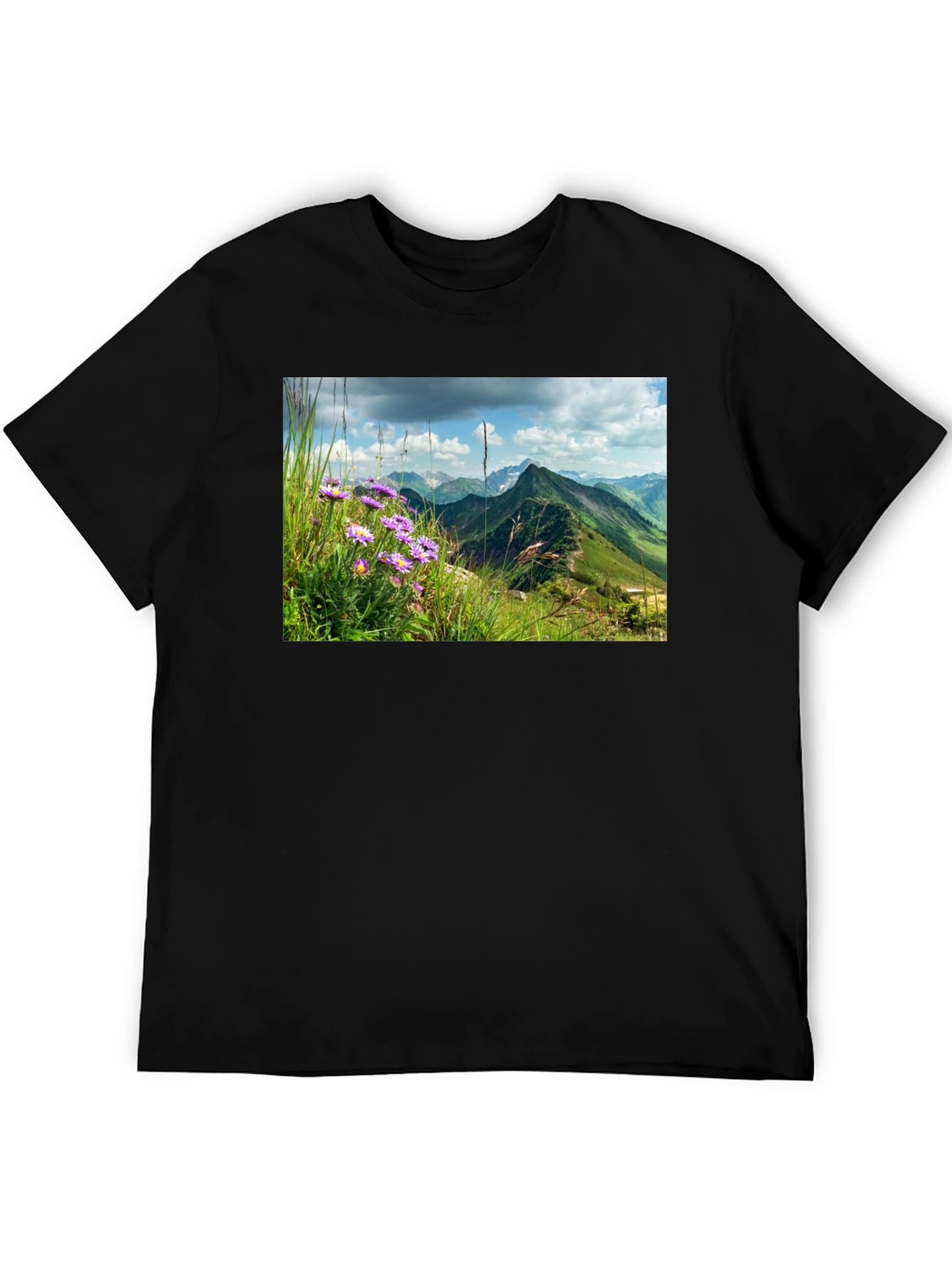 Black Mountain Vista Graphic Tee - Nature Inspired Design view 5