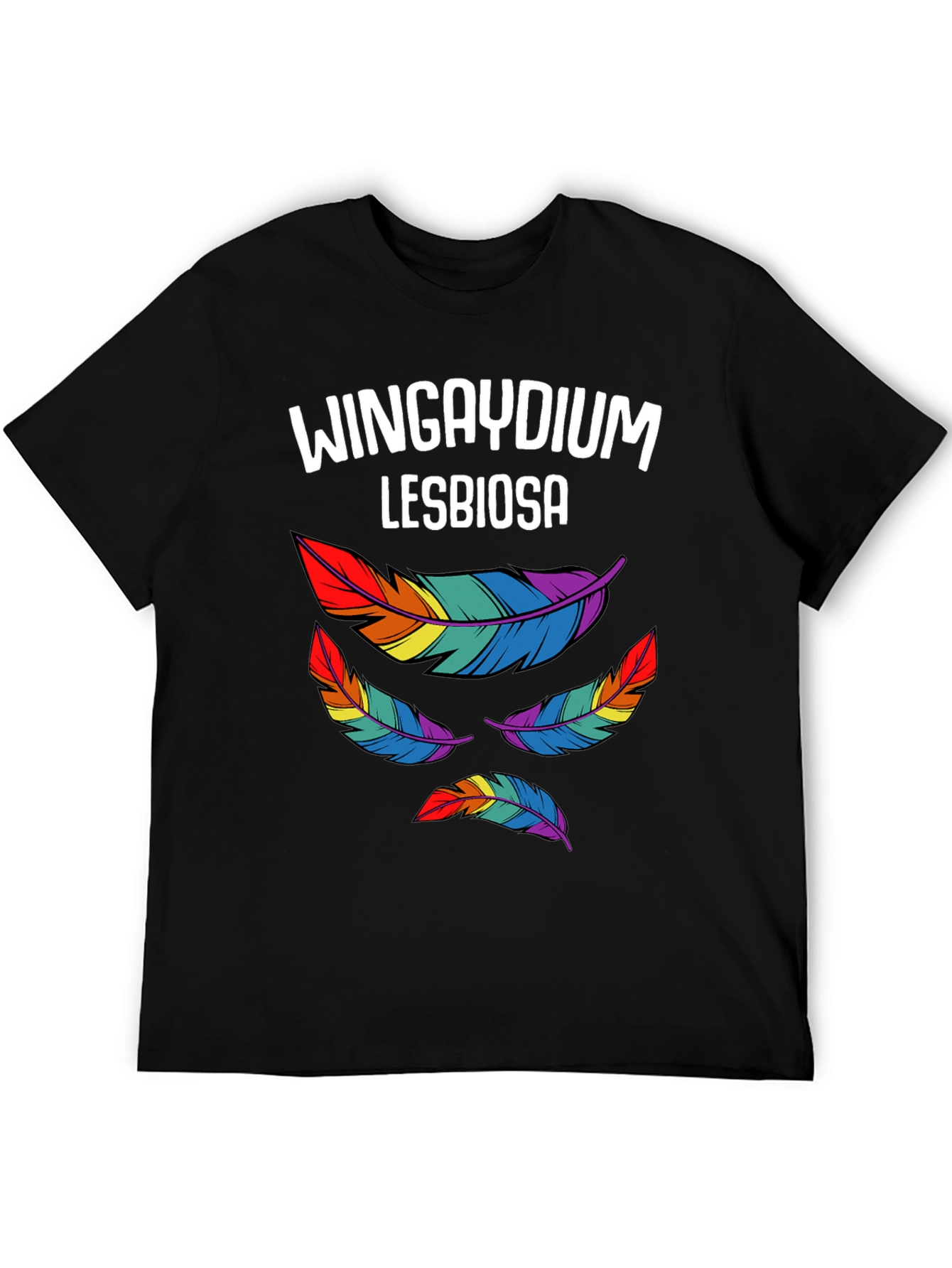 Wingaydium Lesbiosa T-Shirt - Pride Feather Design - 5