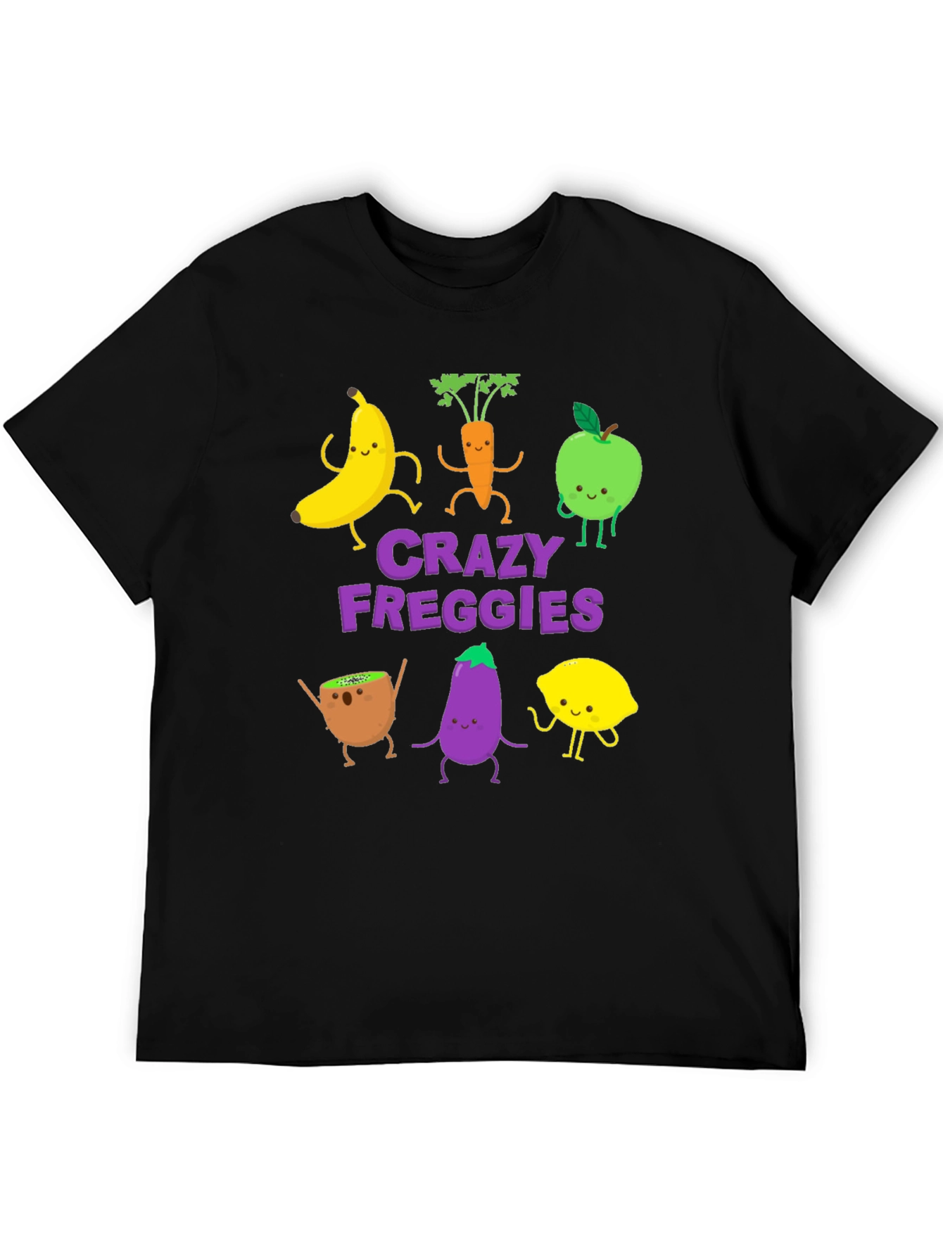 Black Crazy Freggies Graphic T-Shirt view 5