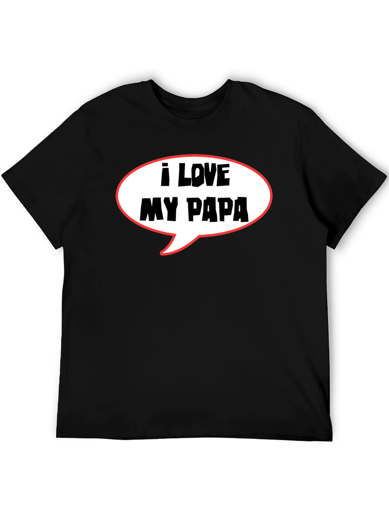 Black I Love My Papa T-Shirt, Father's Day Gift view 5
