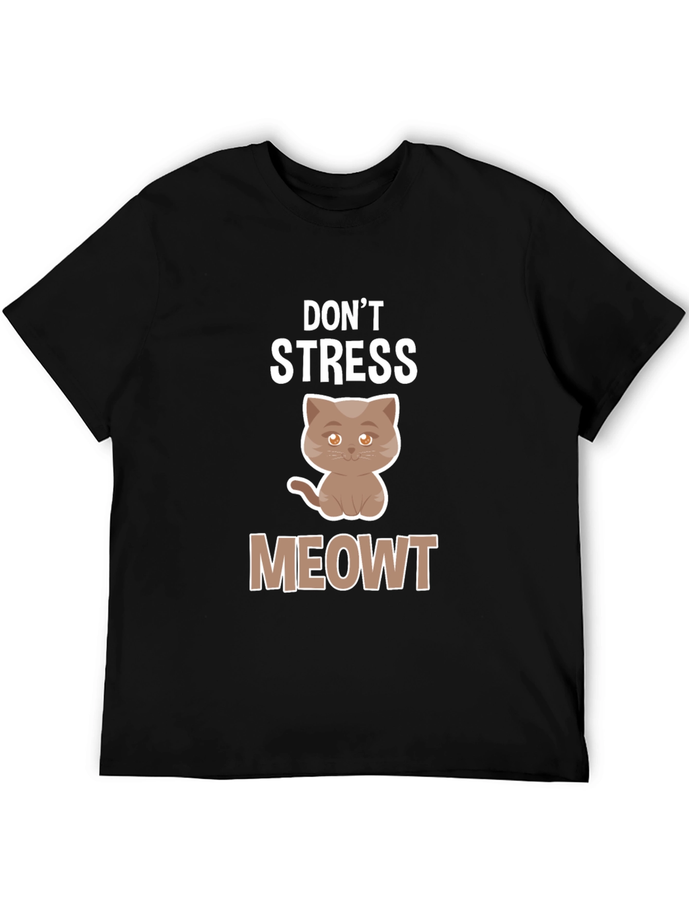Black Don't Stress Meowt T-Shirt view 5