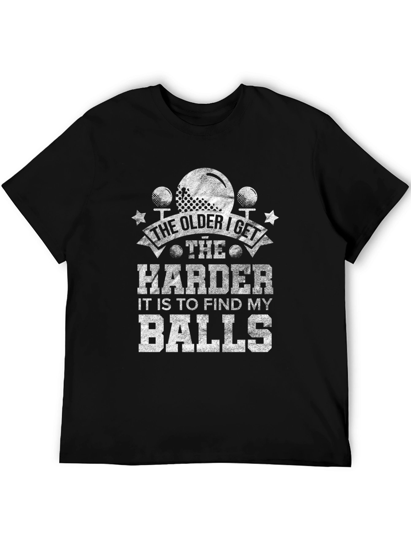 Black Funny Golf T-Shirt: The Older I Get view 5