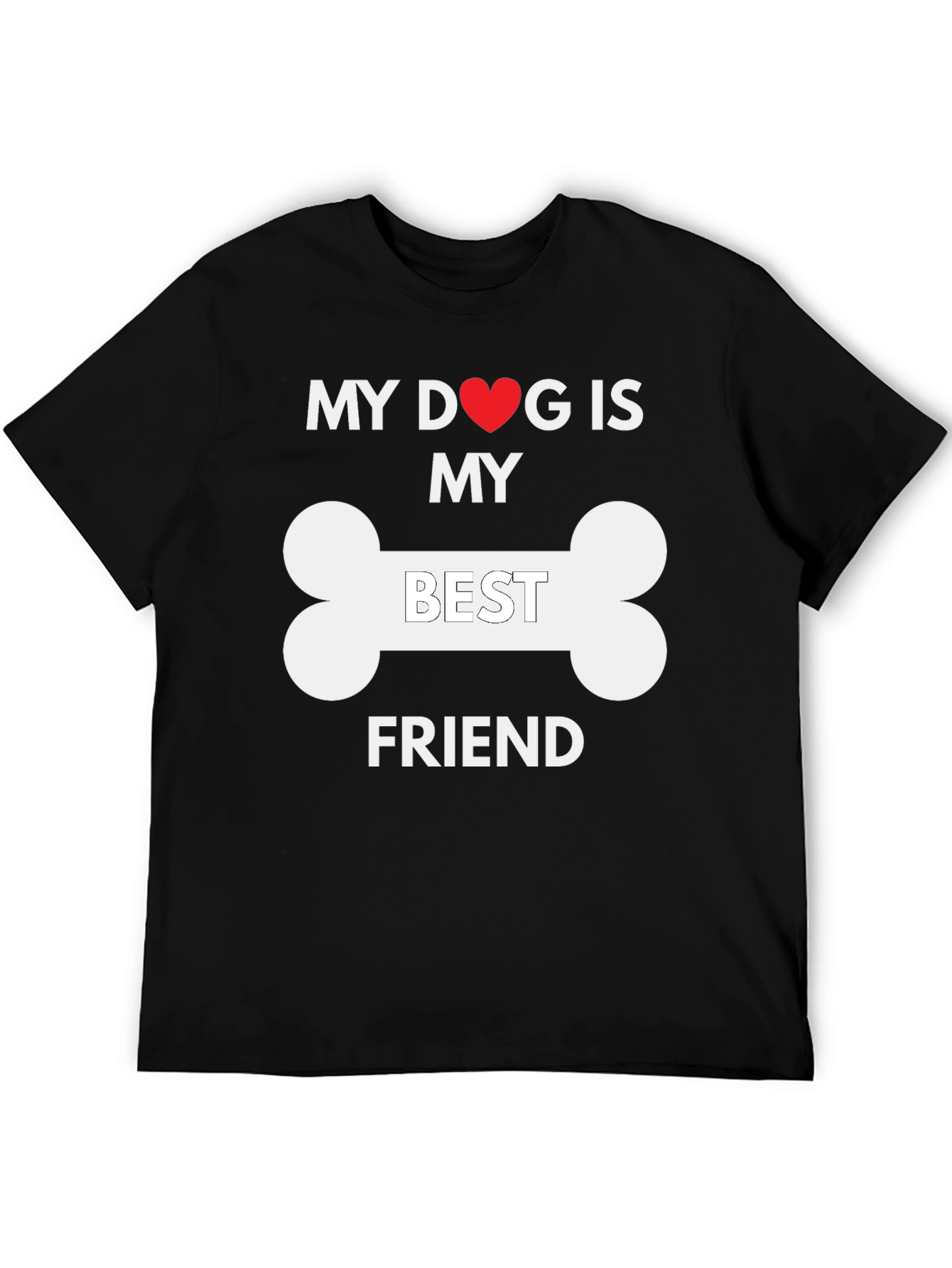 Black My Dog is My Best Friend T-Shirt view 5