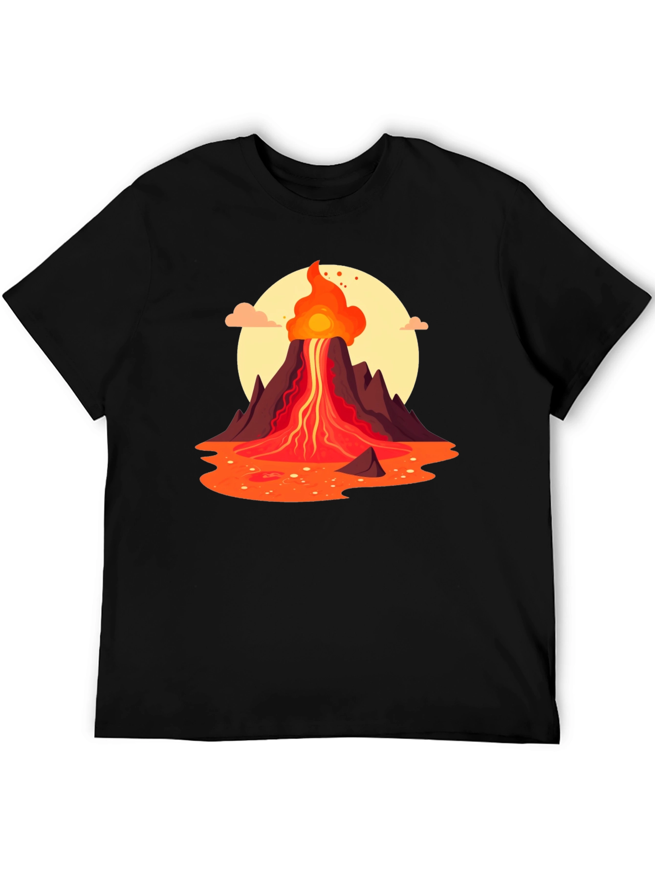 Black Volcano Graphic Tee - Black view 5