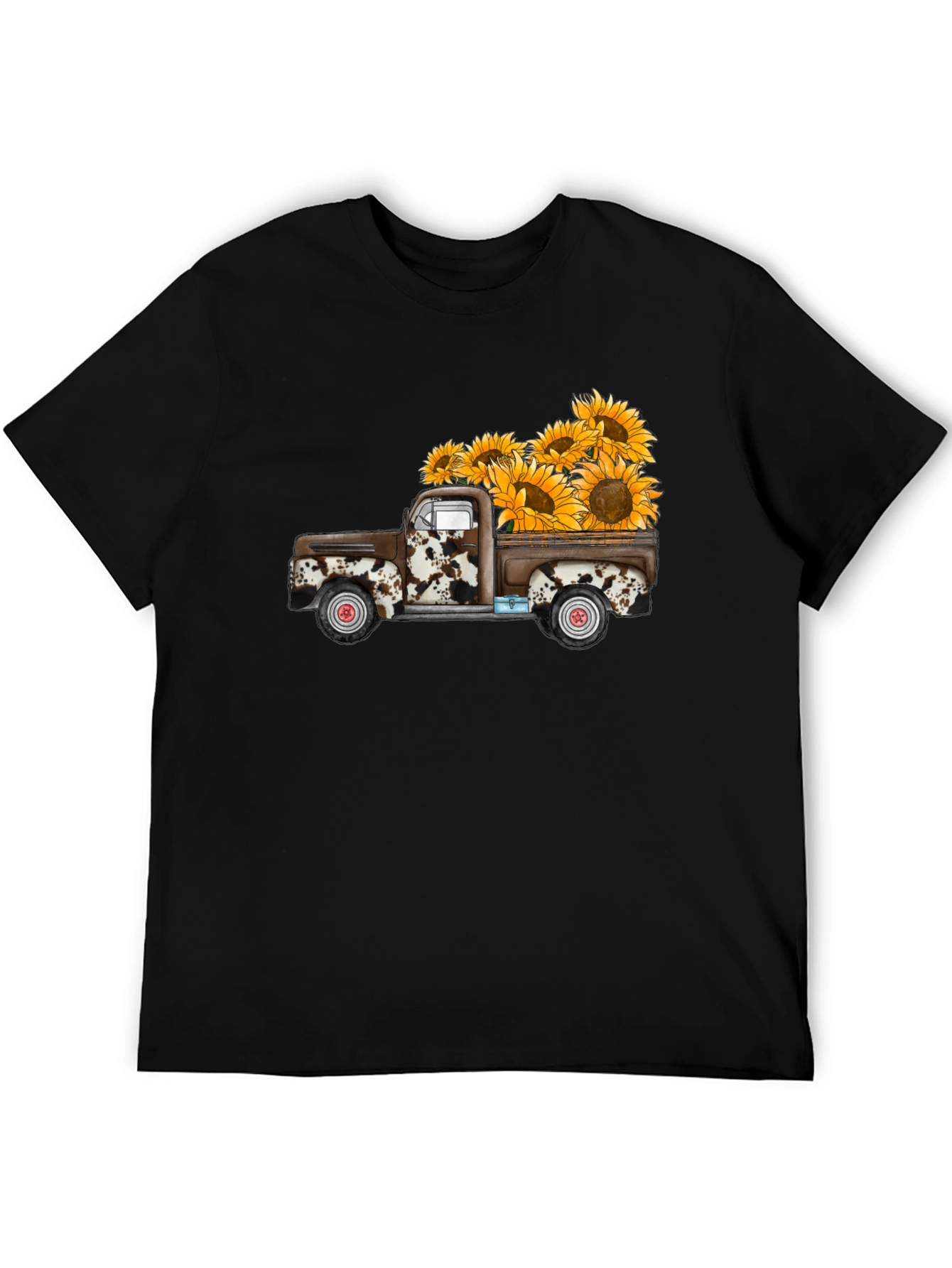 Black Sunflower Truck Graphic Tee - Casual Comfort view 5