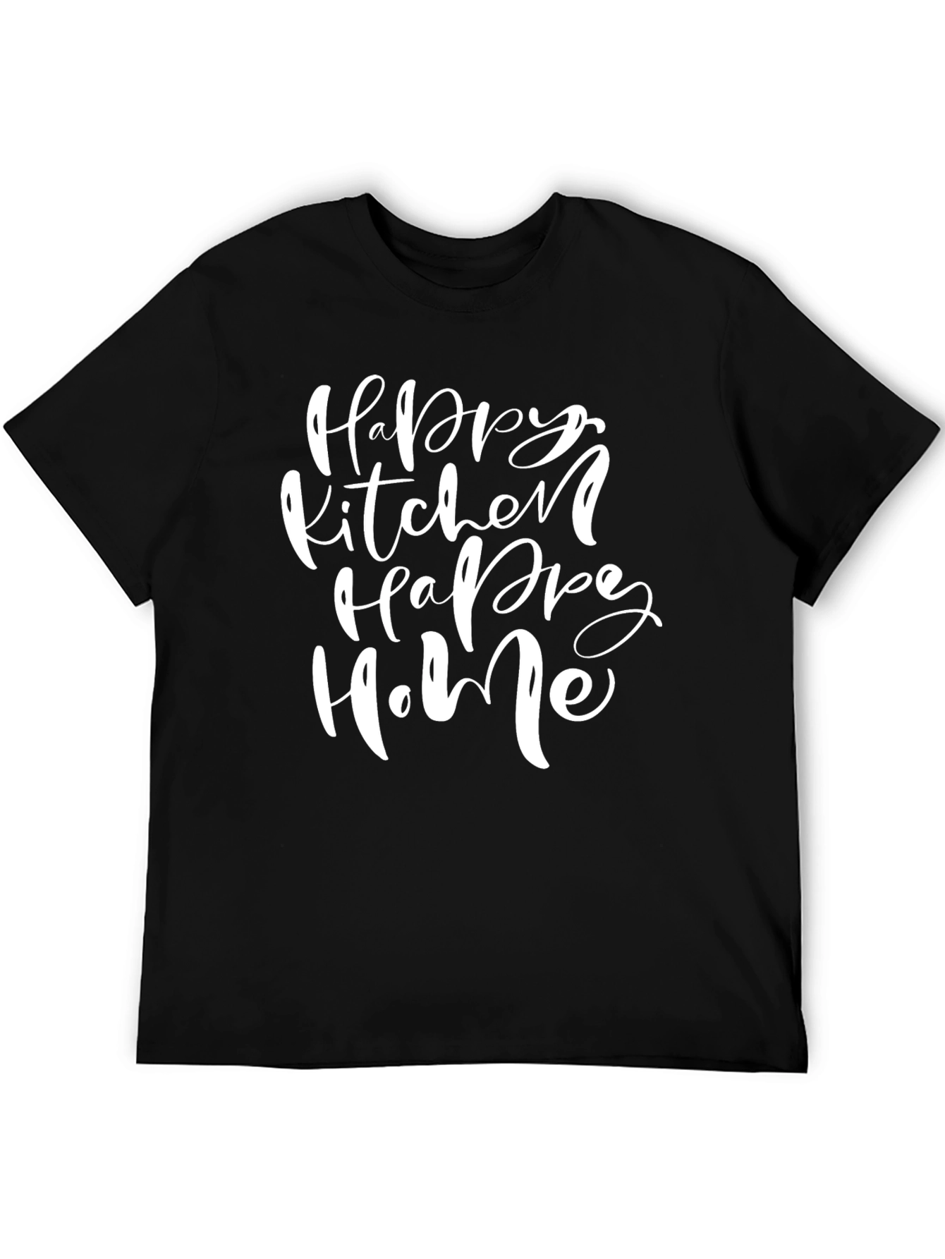 Black Happy Kitchen Happy Home Graphic Tee view 5