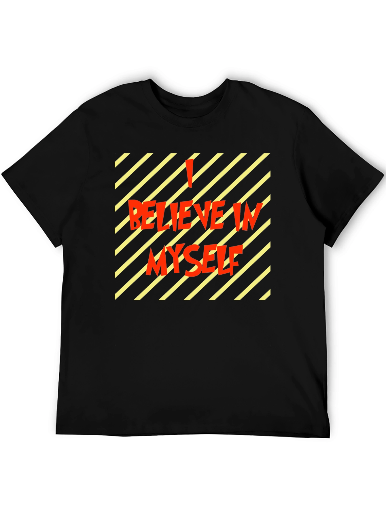 Black Believe in Myself Graphic T-Shirt - Black view 5