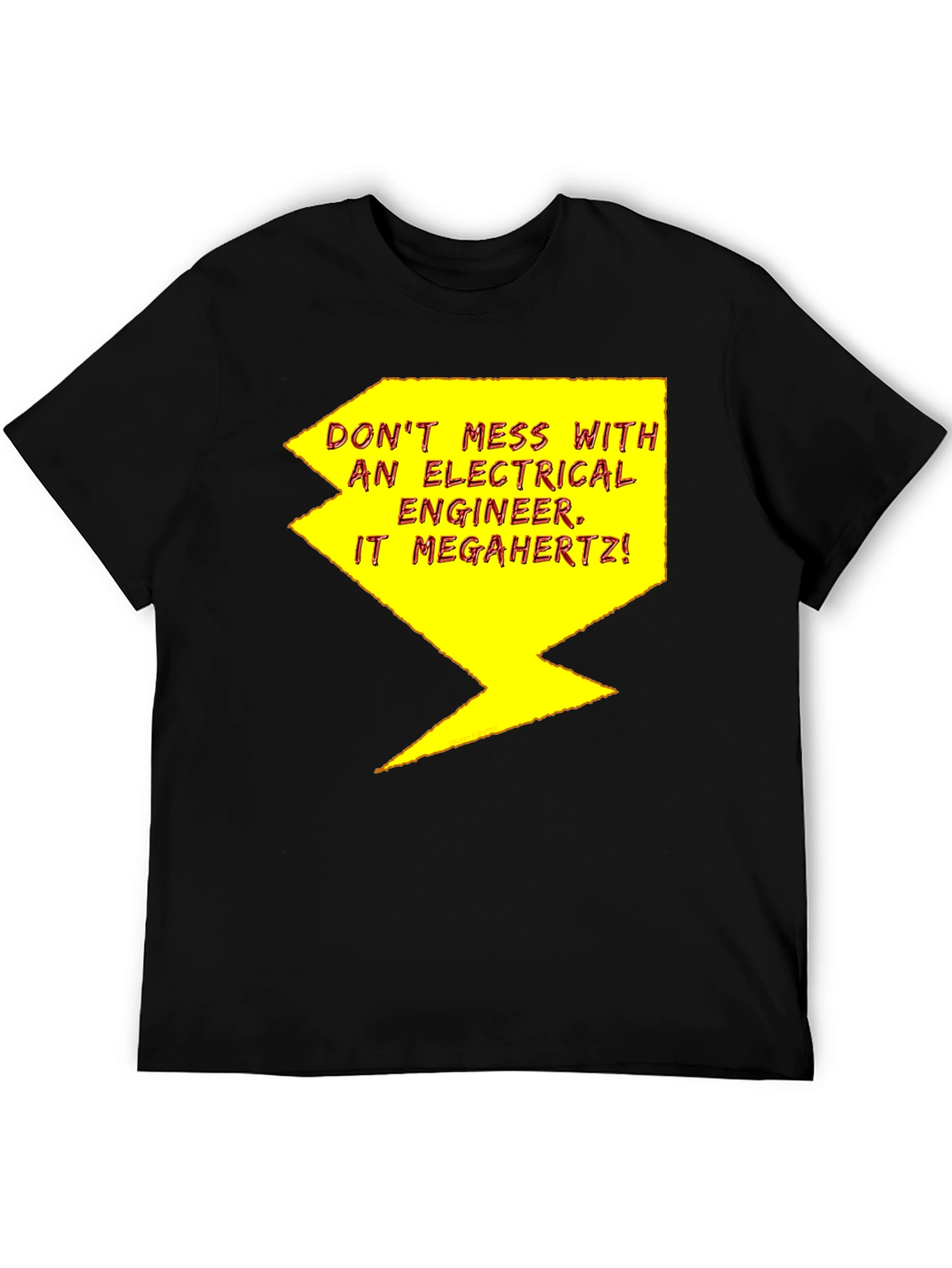 Black Electrical Engineer T-Shirt - Funny Warning Tee view 5