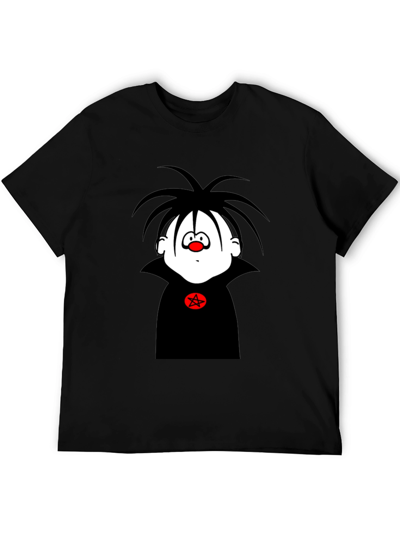 Black Cartoon Vampire T-Shirt - Men's Black Graphic Tee view 5
