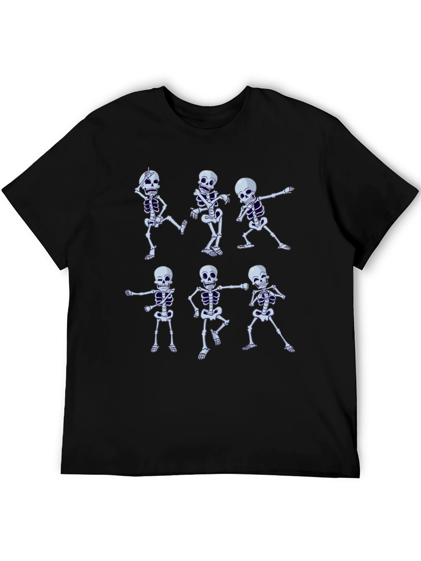 Black Dancing Skeleton T-Shirt - Halloween Graphic Tee view 5