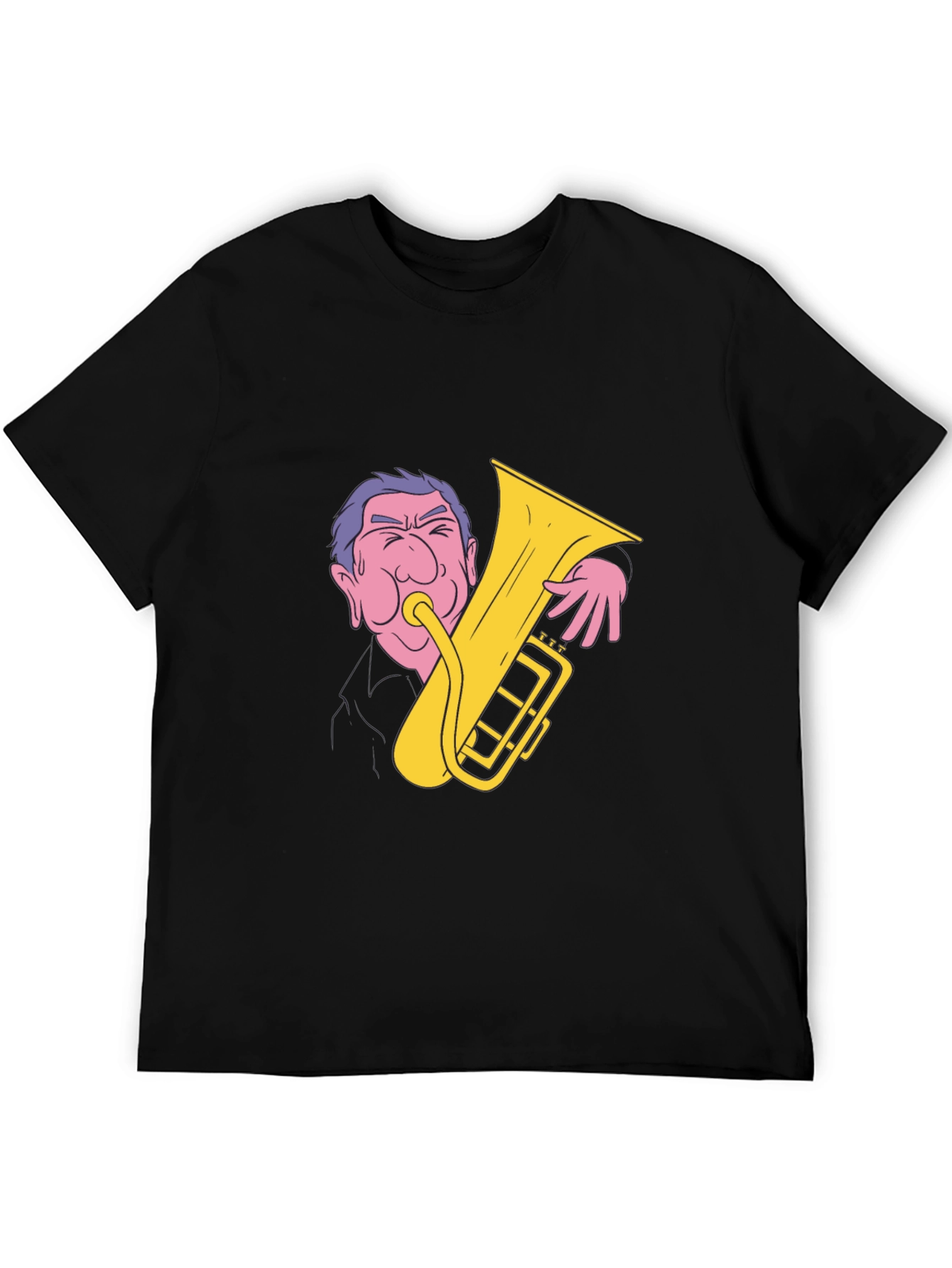 Black Man Playing Tuba Graphic T-Shirt view 5