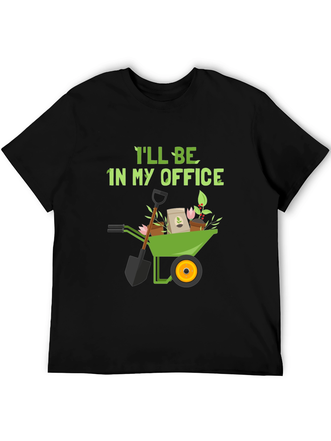 Black Gardener's Office T-Shirt view 5