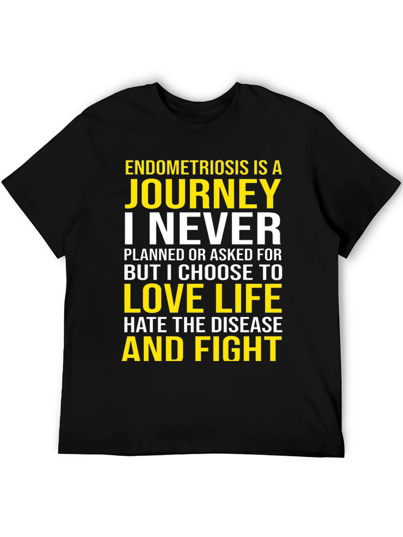 Endometriosis Awareness T-Shirt: Journey, Love, Fight - 5