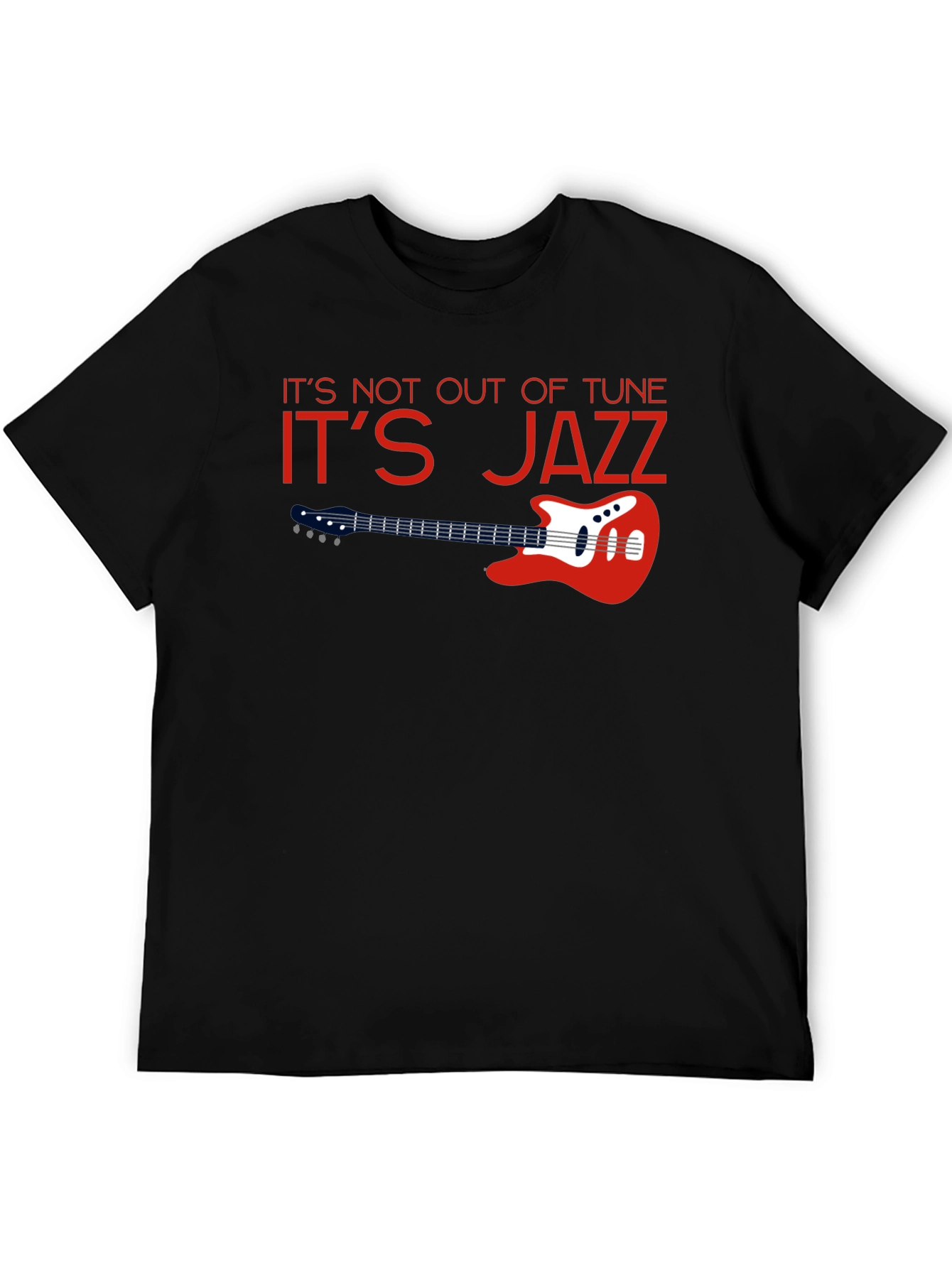Black It's Jazz T-Shirt - Music Lover's Tee view 5