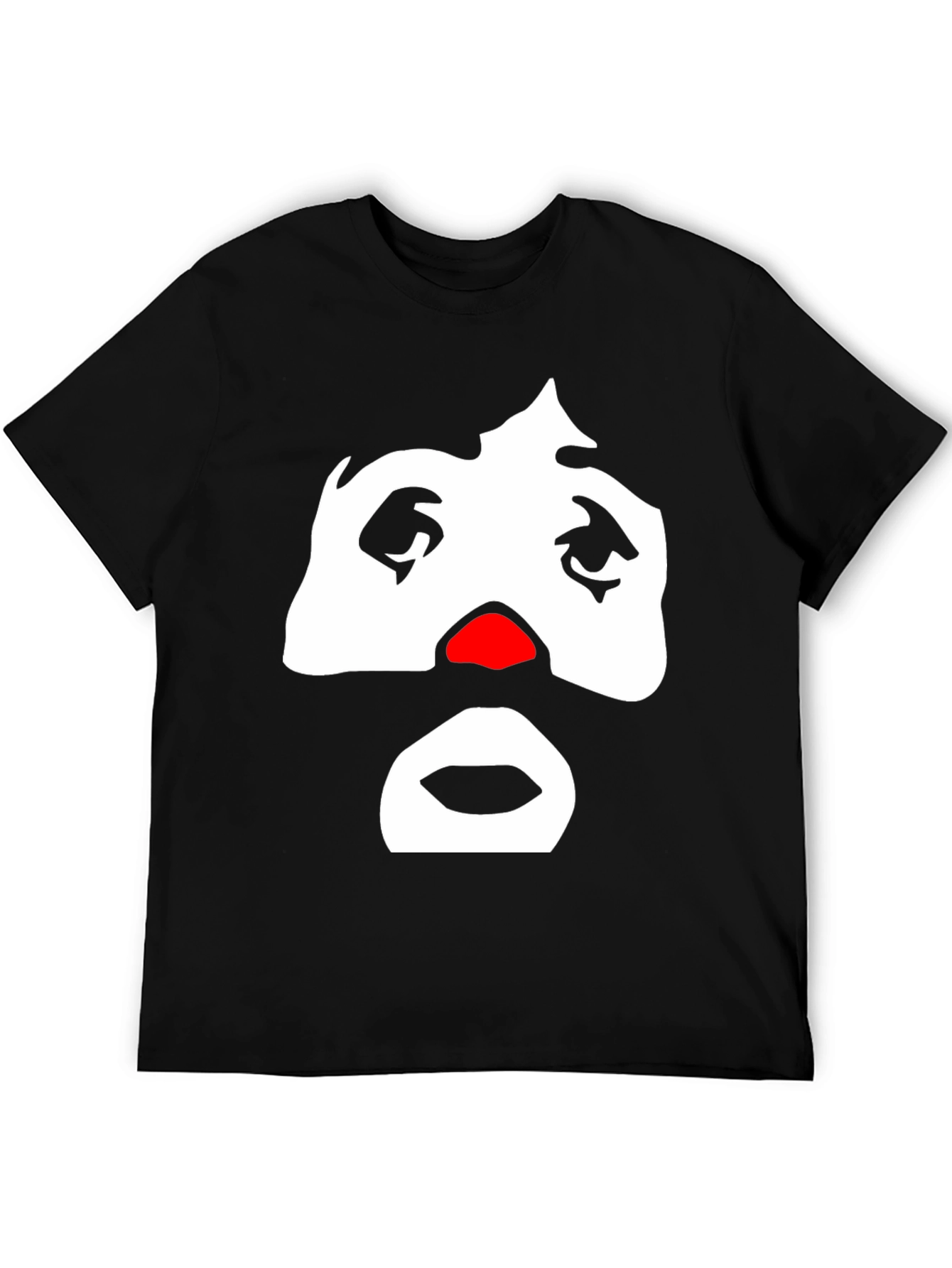 Black Sad Clown Graphic Tee - Men's Black T-Shirt view 5