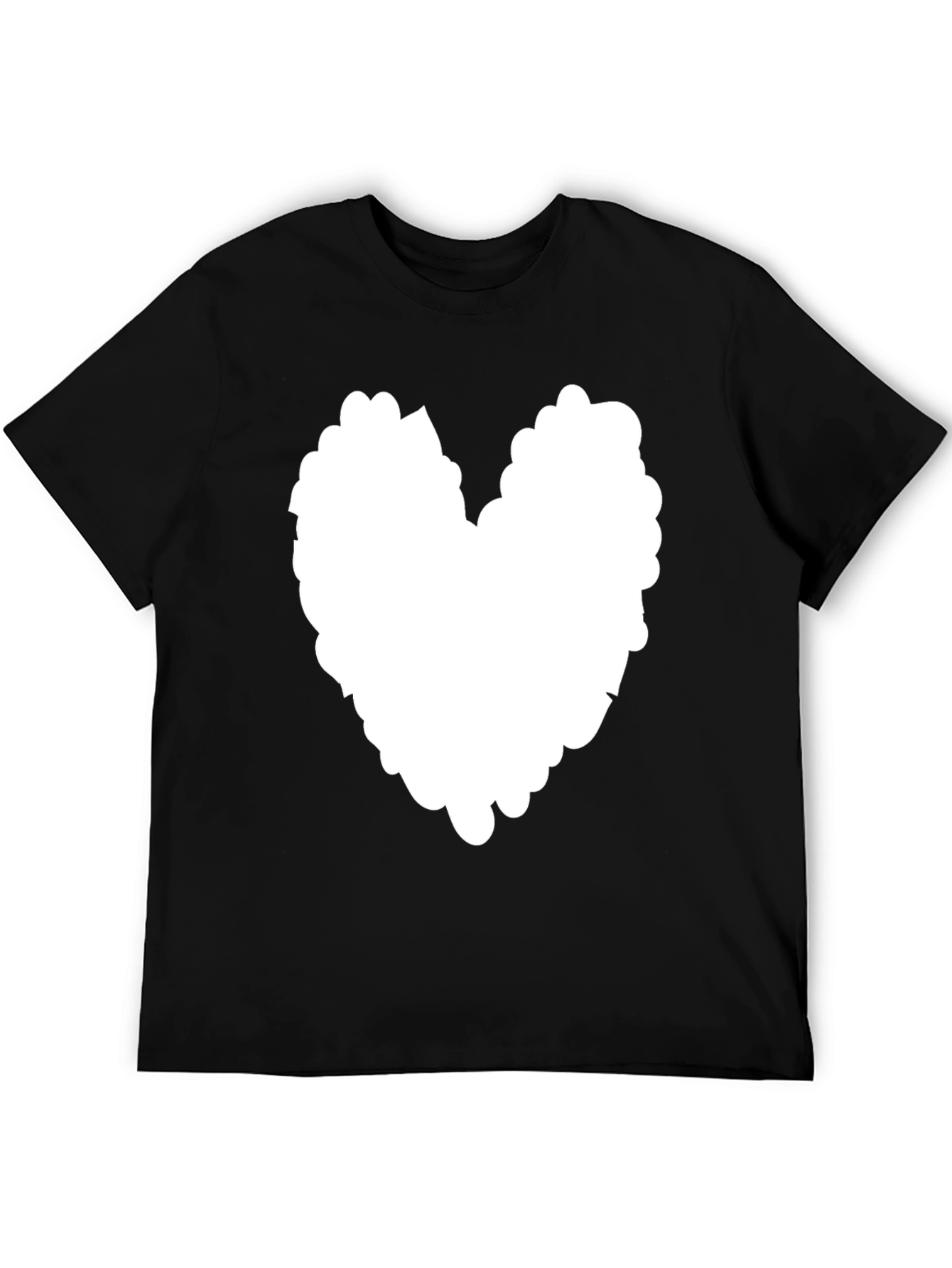 Black Heart Graphic Tee - Stylish Black Cotton T-Shirt view 5