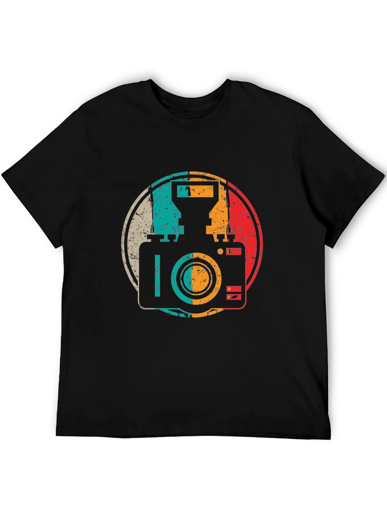 Black Retro Camera Graphic T-Shirt - Vintage Style Photography Tee view 5