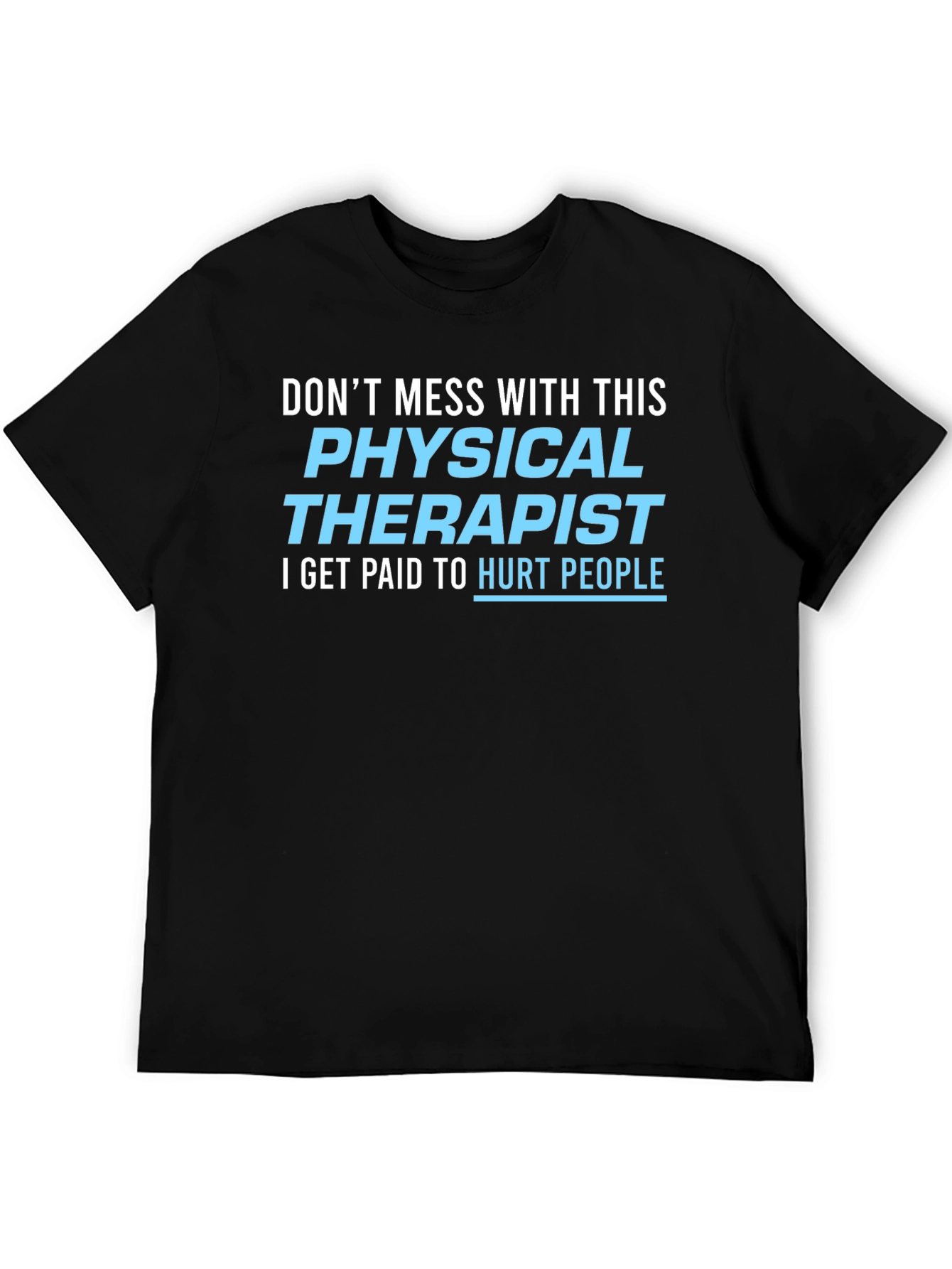 Black Physical Therapist Funny Graphic T-Shirt view 5