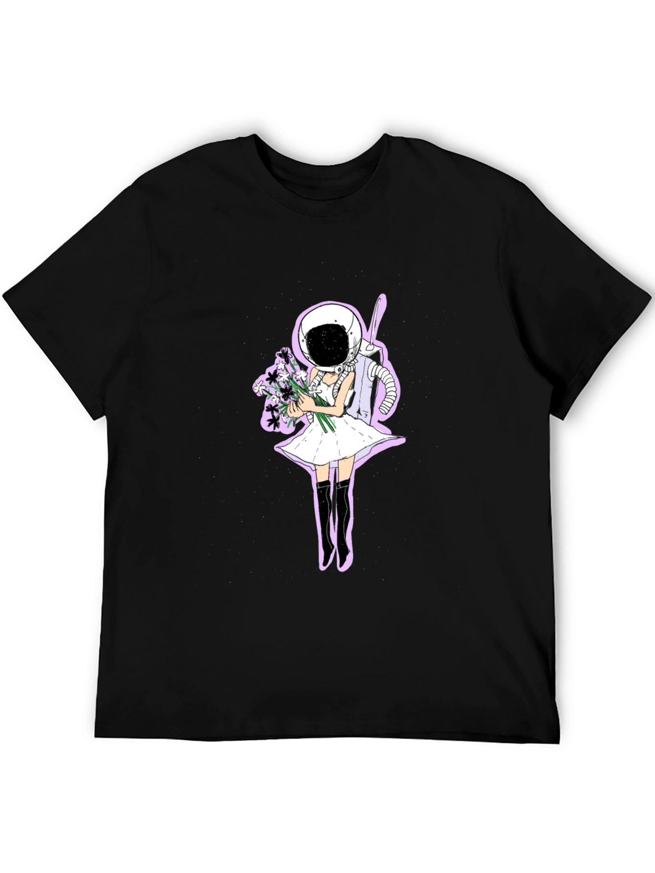 Black Astronaut Girl T-Shirt view 5