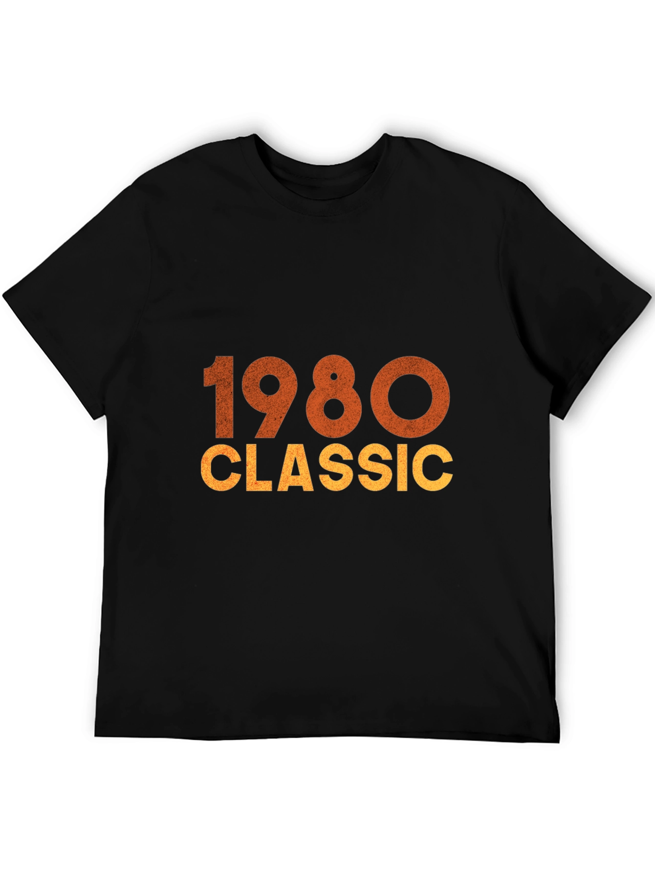 Black 1980 Classic Graphic Tee - Vintage Style view 5