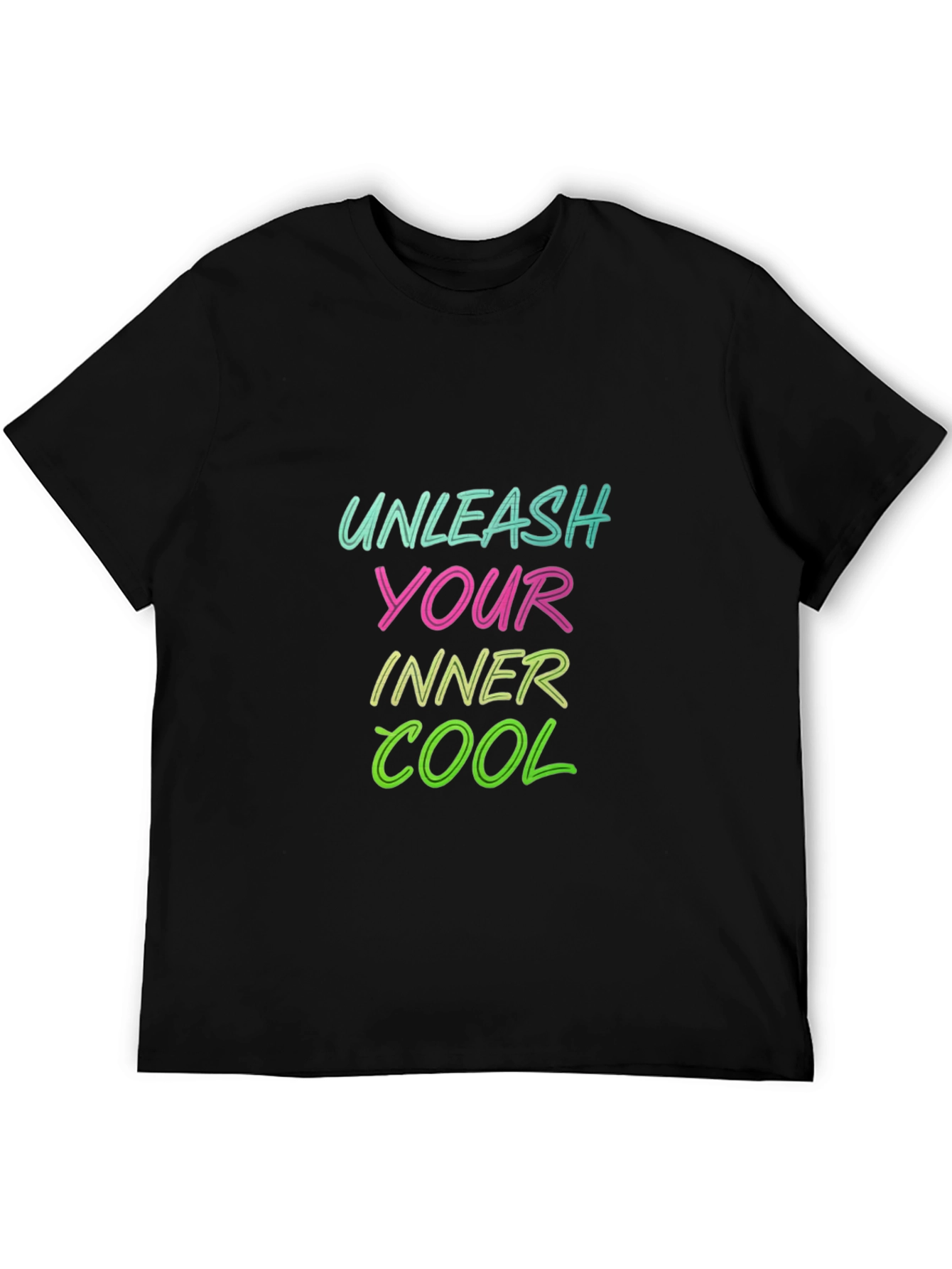 Black Unleash Your Inner Cool Graphic Tee - Black view 5